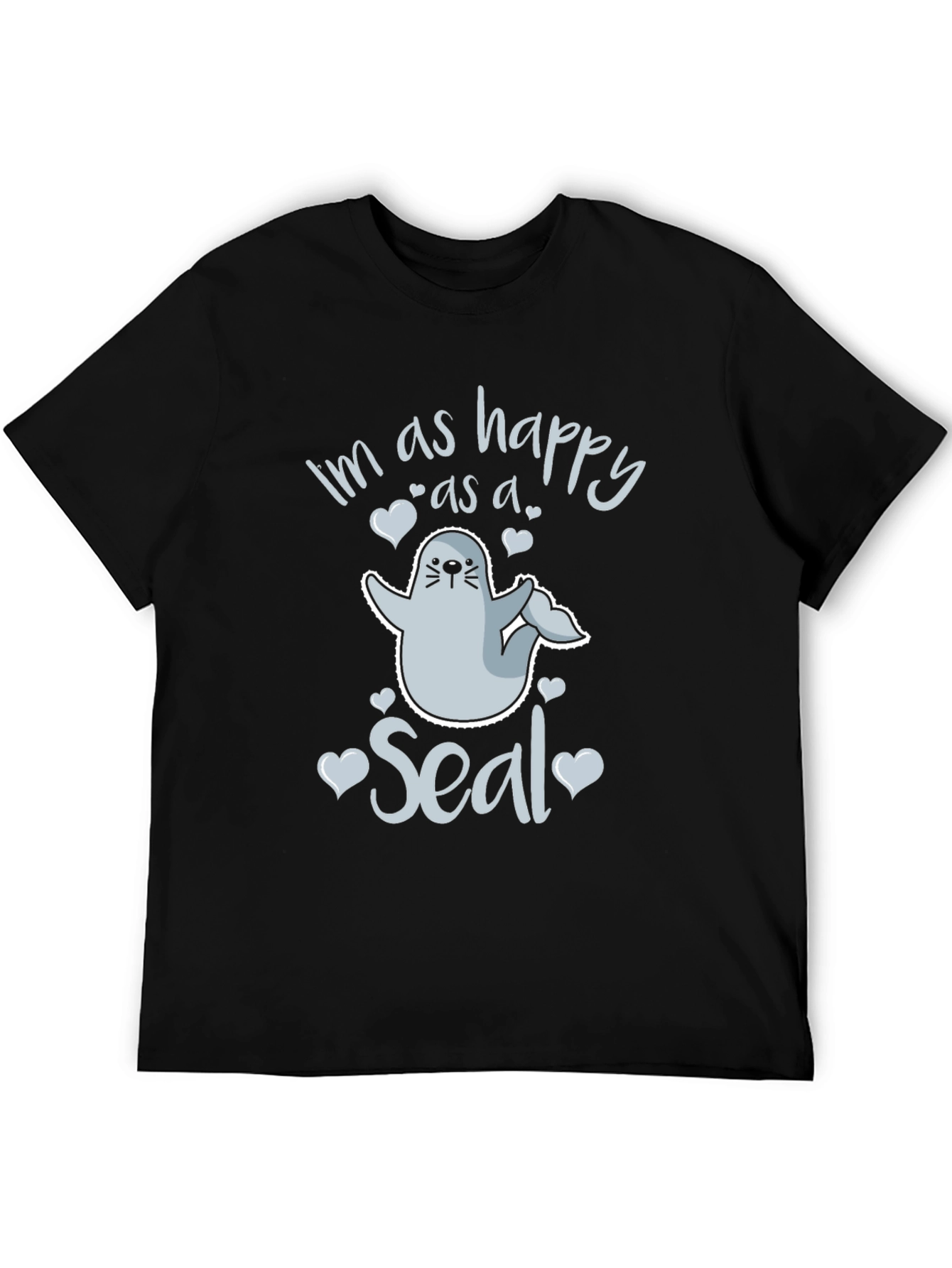 Black Happy as a Seal Graphic Tee | Unisex view 5