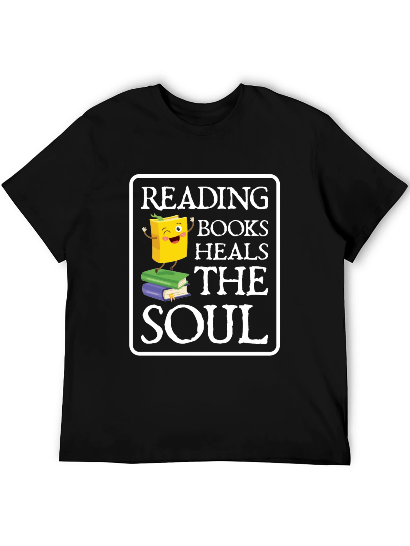 Black Reading Books Heals the Soul T-Shirt view 5
