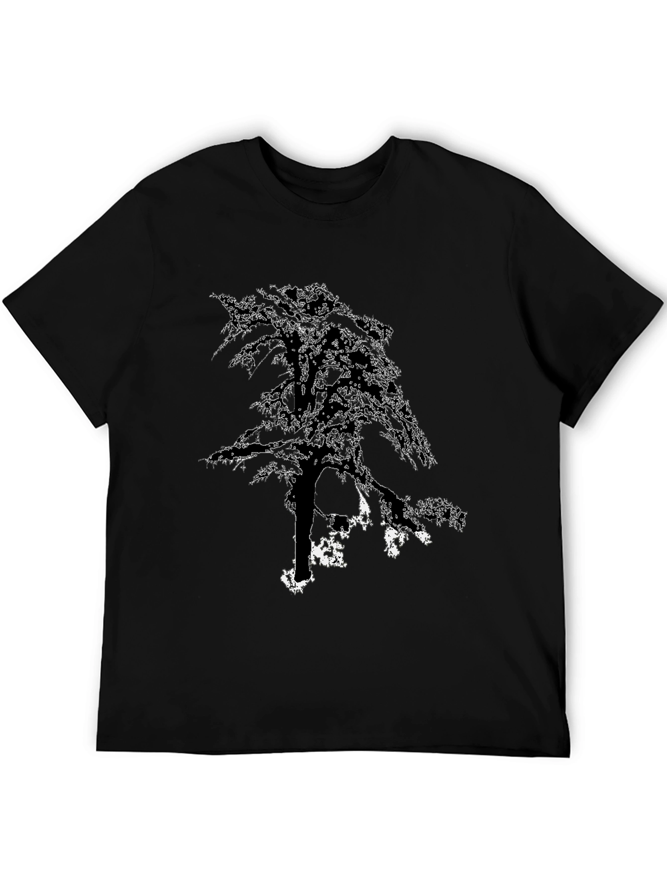 Black Tree Graphic T-Shirt - Black Cotton Tee view 5