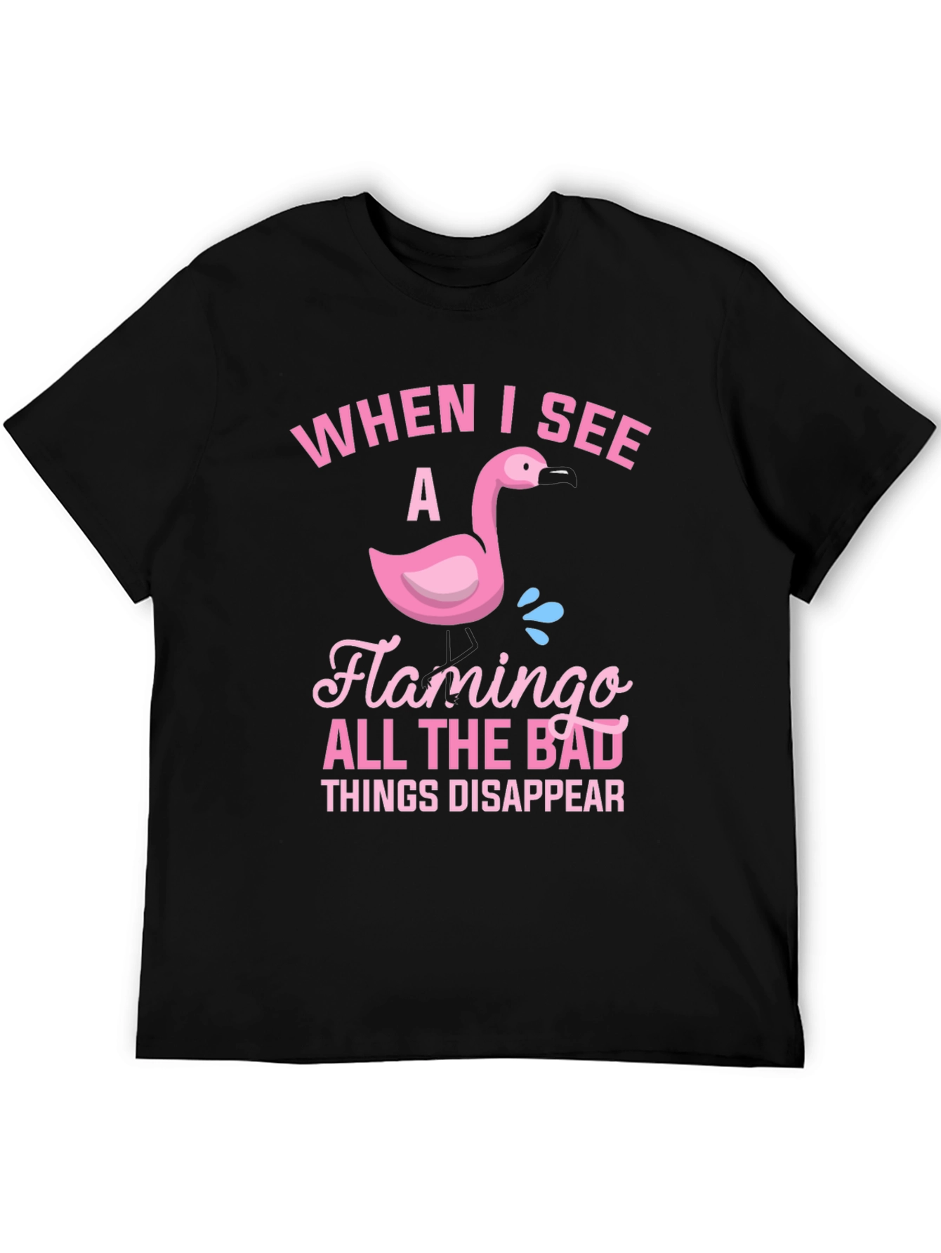 Black Flamingo T-Shirt: When I See A Flamingo... view 5