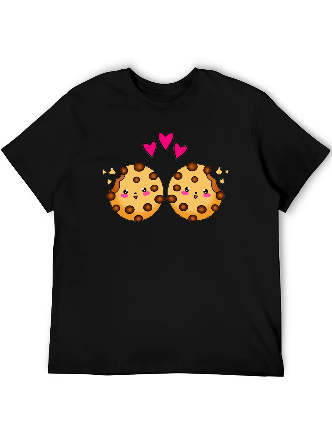 Black Cute Cookie Kawaii T-Shirt view 5