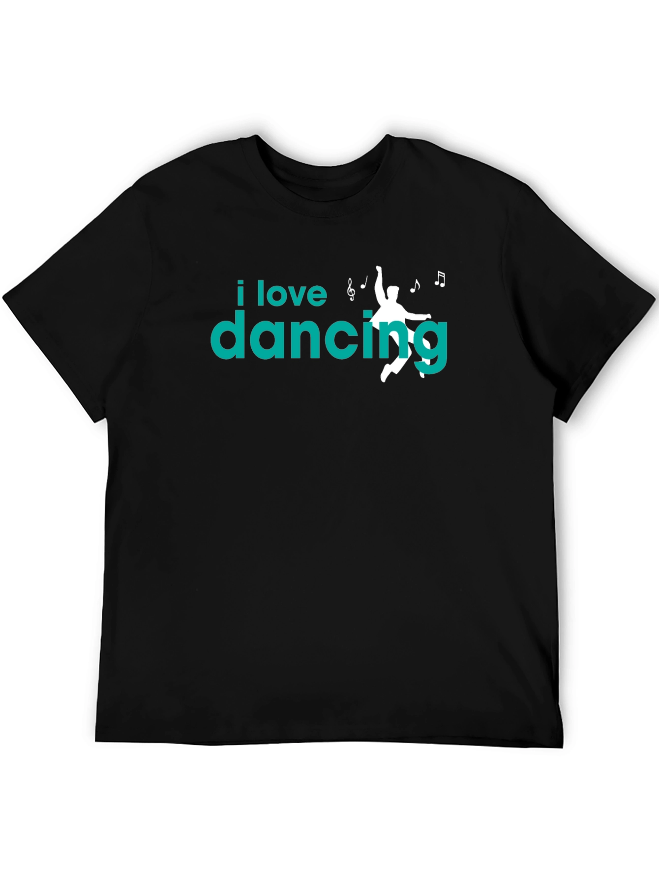 Black I Love Dancing Graphic Tee - Soft Cotton Black T-Shirt view 5
