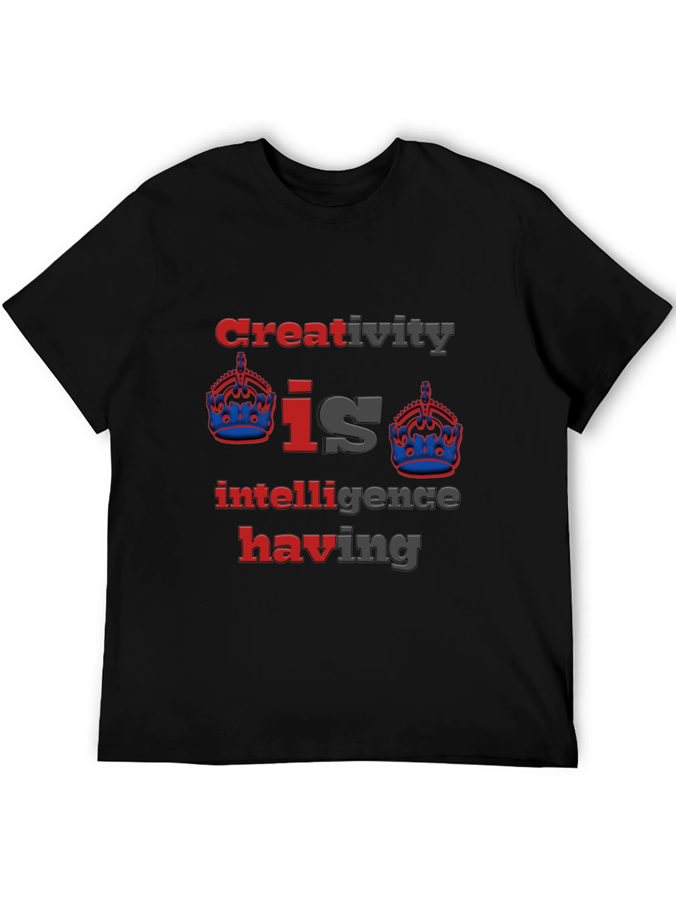 Black Creative Intelligence Graphic T-Shirt - Soft Cotton Blend view 5