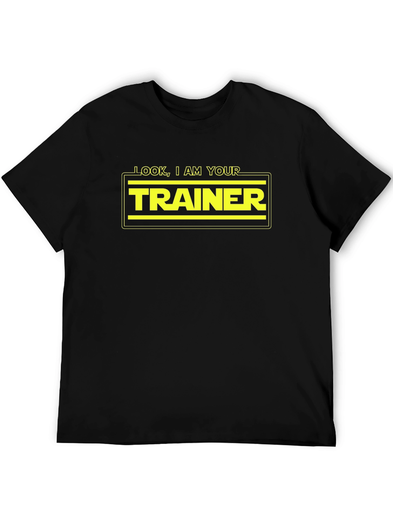 Black Look I Am Your Trainer T-Shirt - Funny Star Wars Inspired Gym Tee view 5