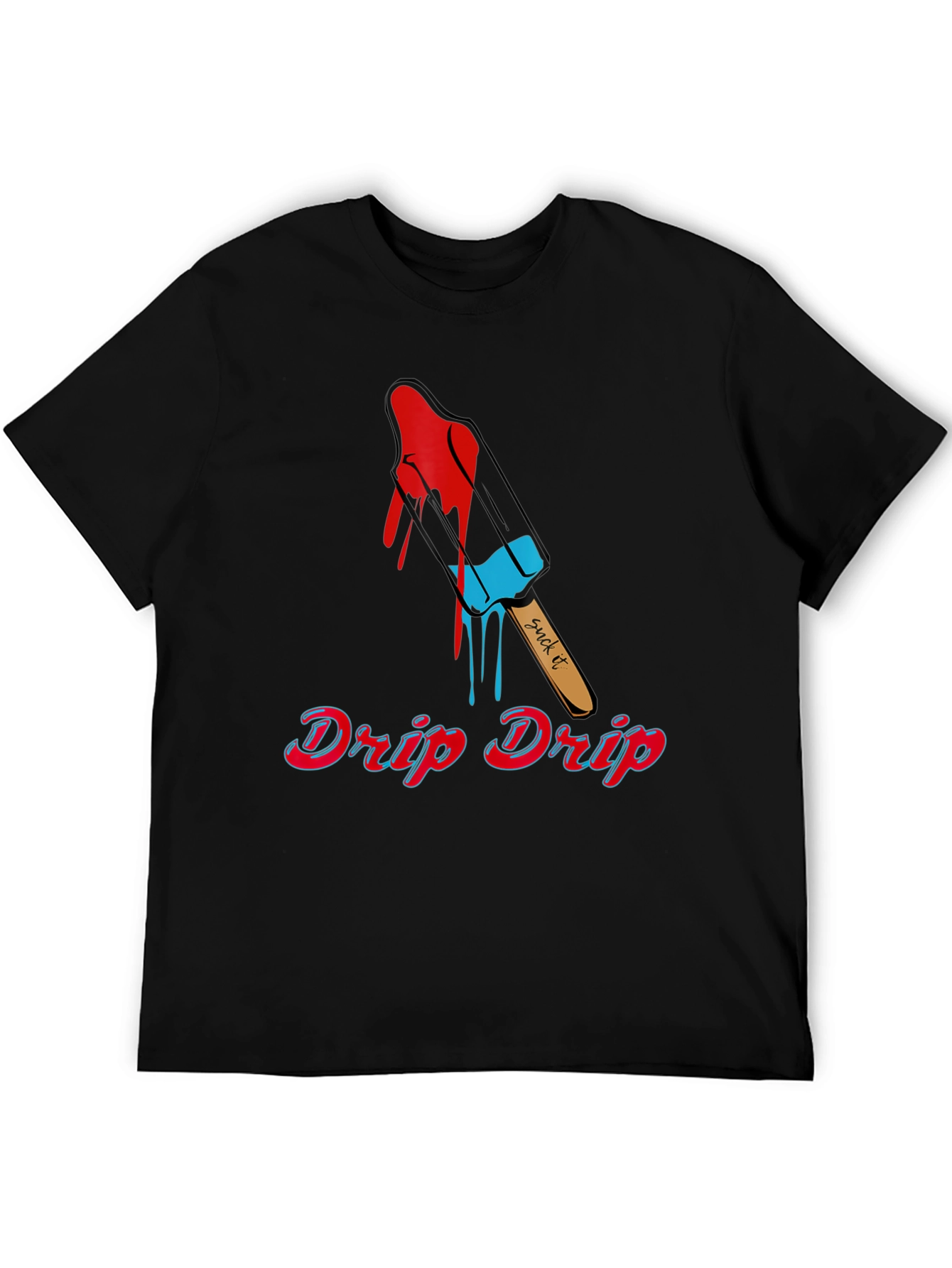 Black Drip Drip Popsicle Graphic Tee - Unisex view 5