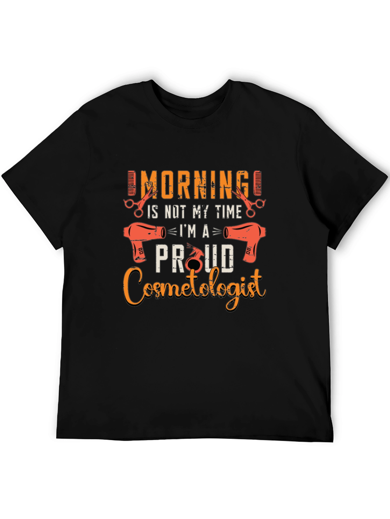 Black Proud Cosmetologist T-Shirt - Funny Barber Tee view 5