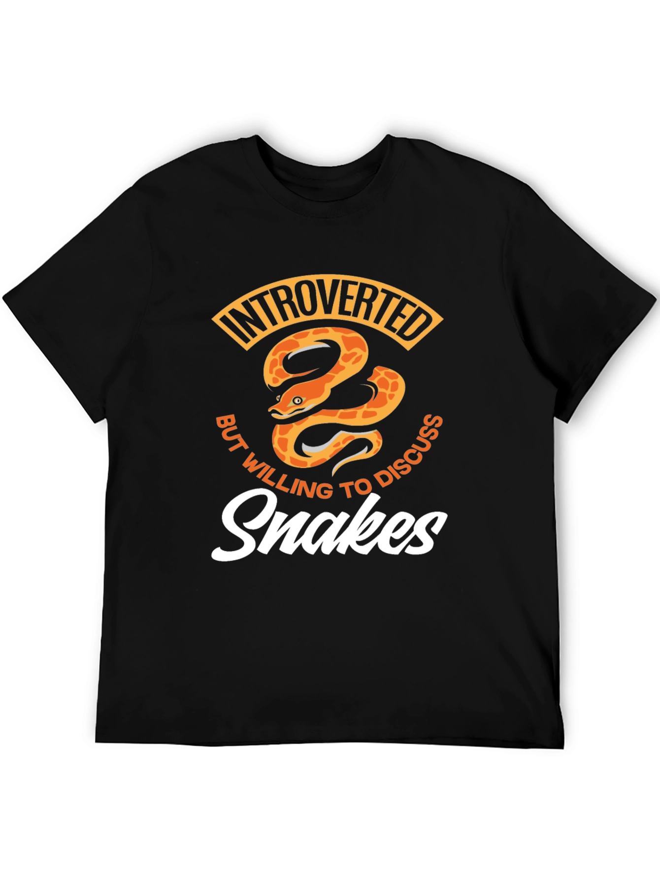 Black Introverted Snake Lover T-Shirt view 5