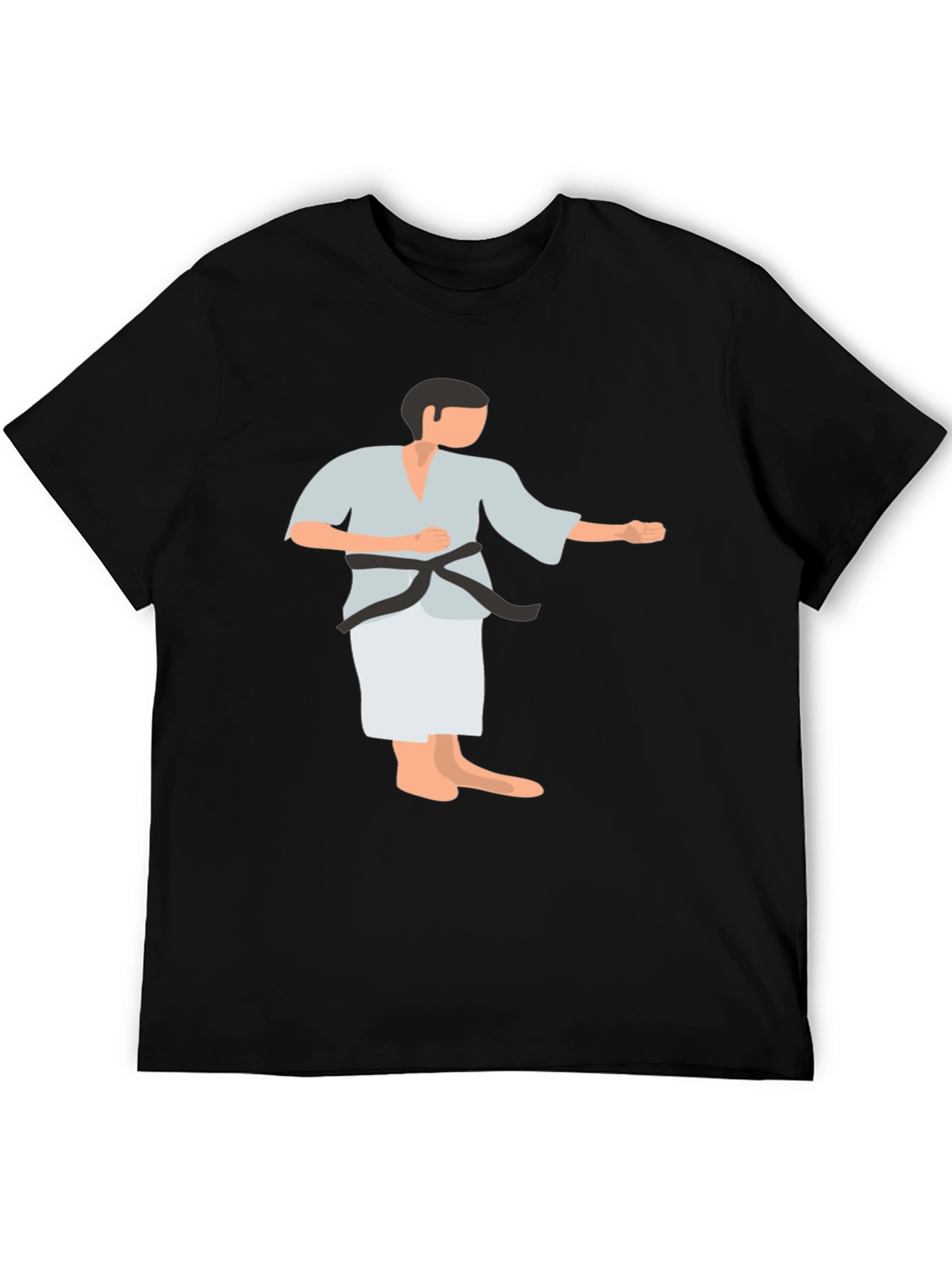 Black Karate Graphic T-Shirt - Black view 5