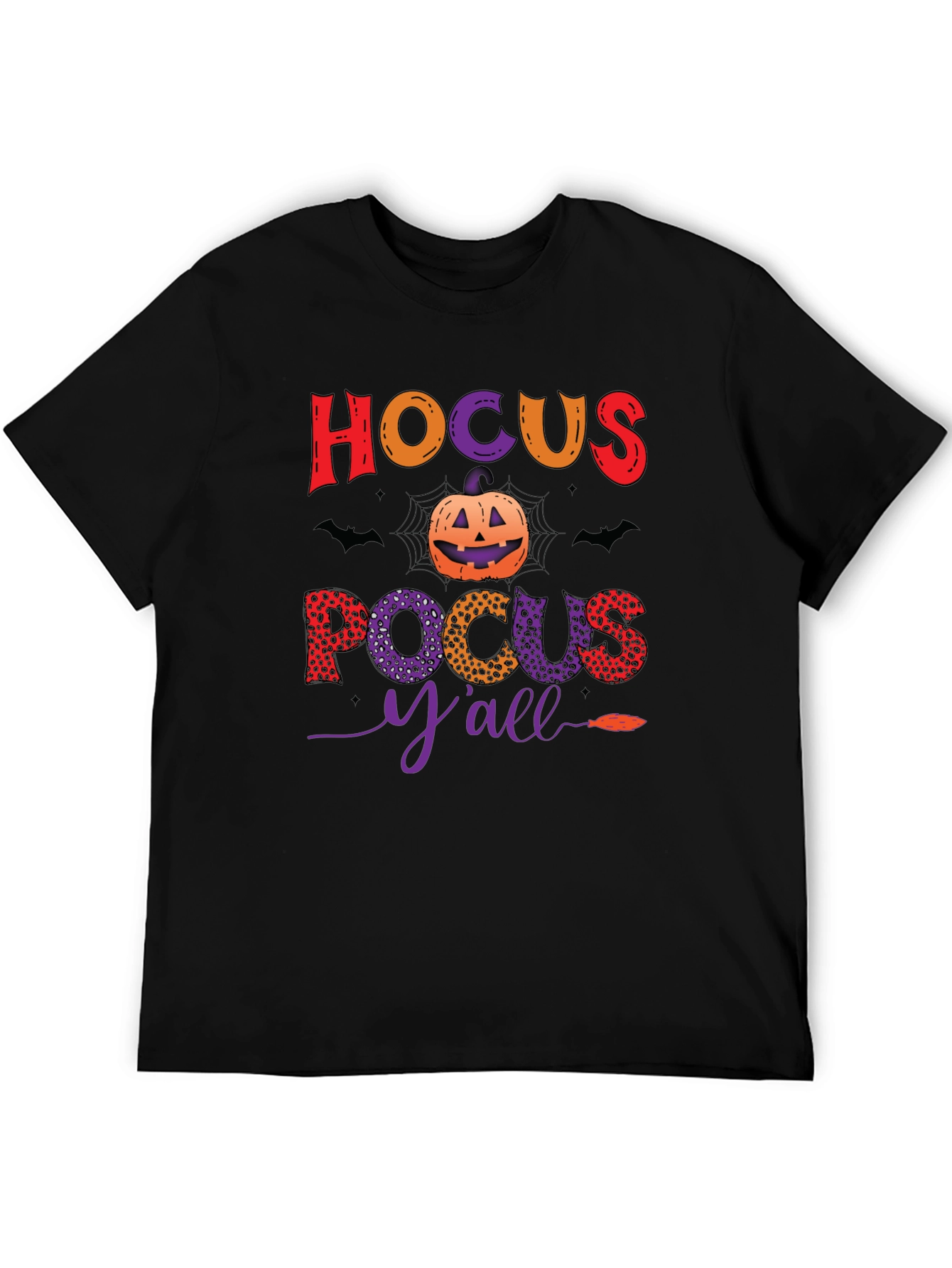 Black Hocus Pocus Y'all Halloween T-Shirt view 5