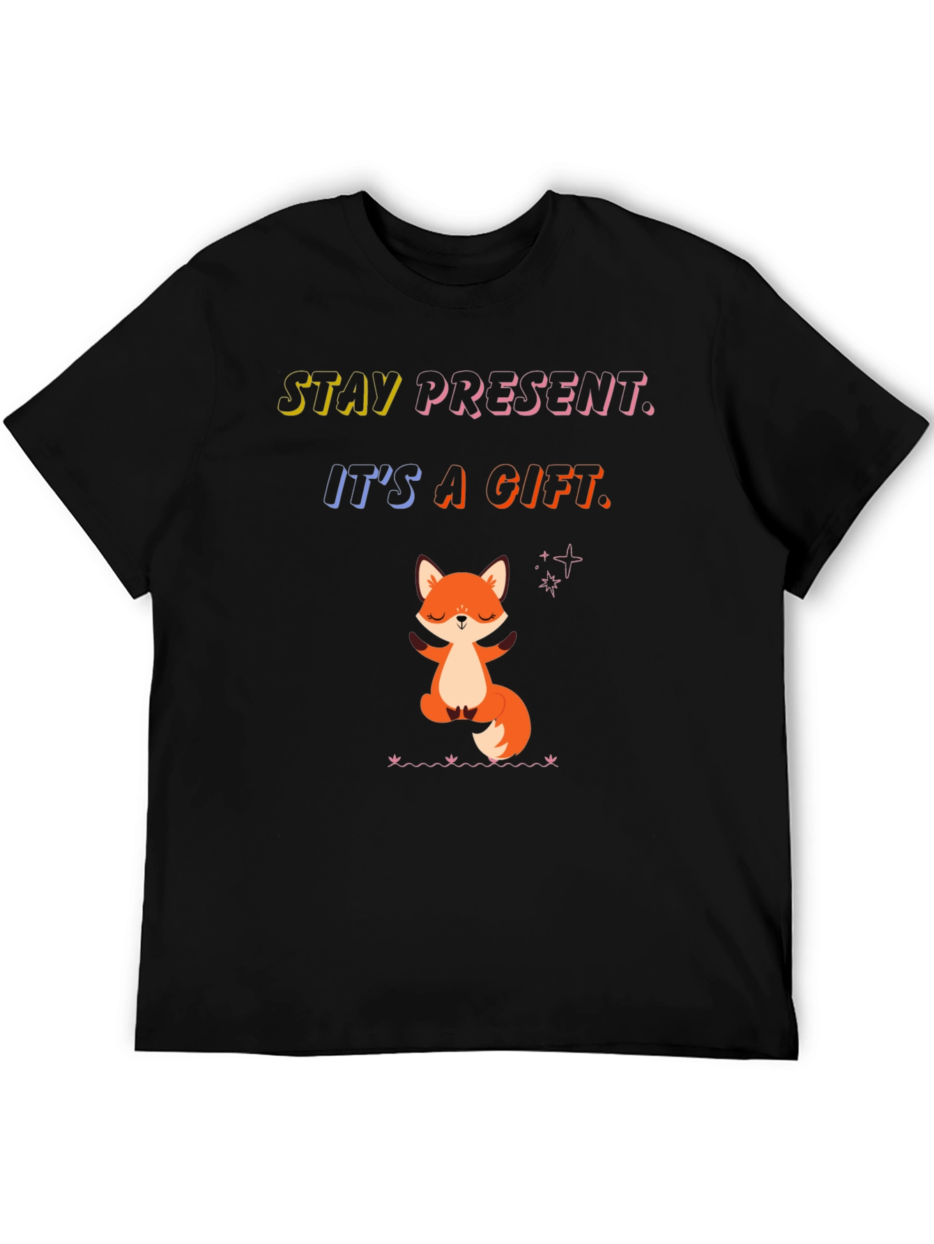 Stay Present Fox Graphic Tee - Comfort Fit - 5