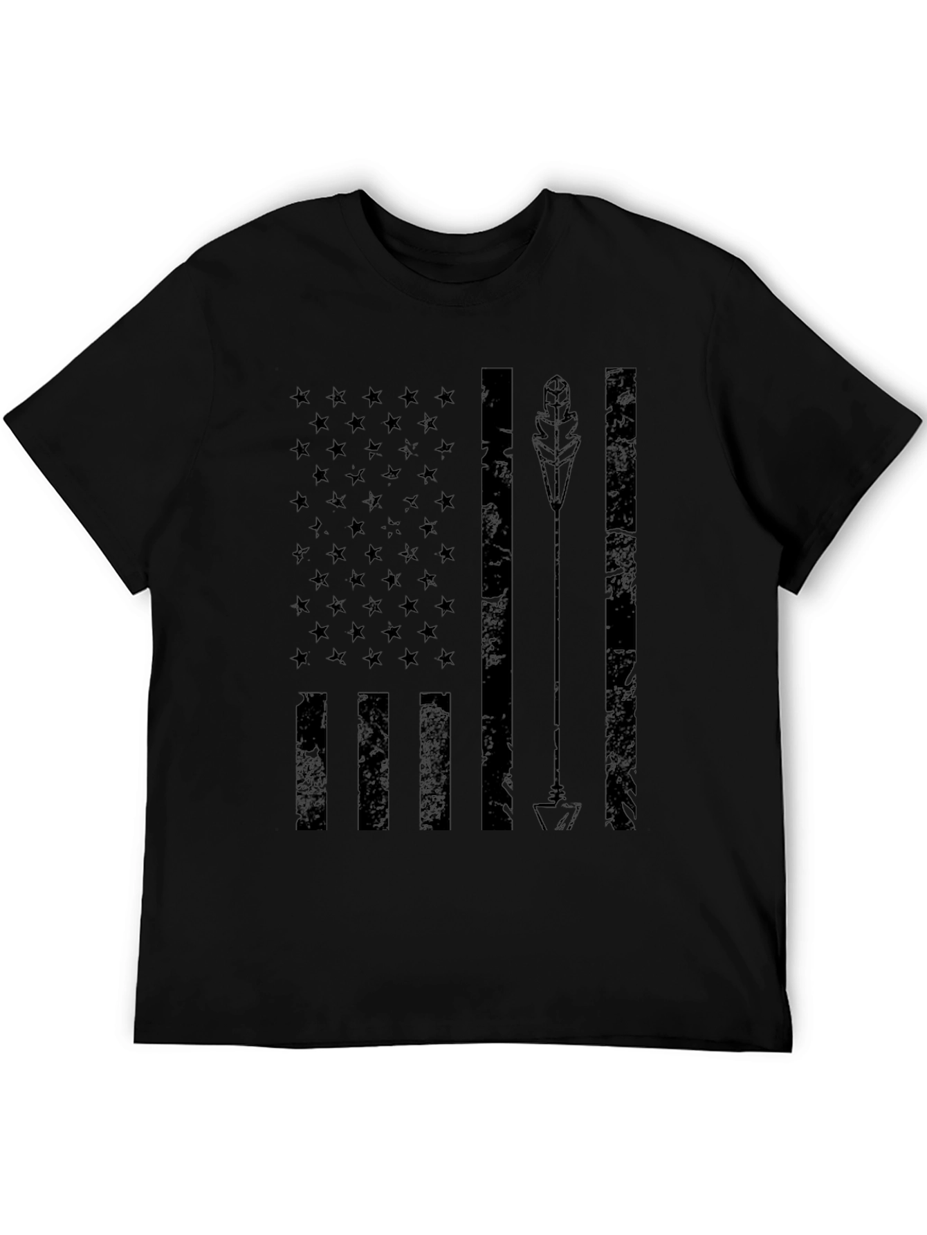 Black American Arrow Flag Graphic Tee - Black view 5