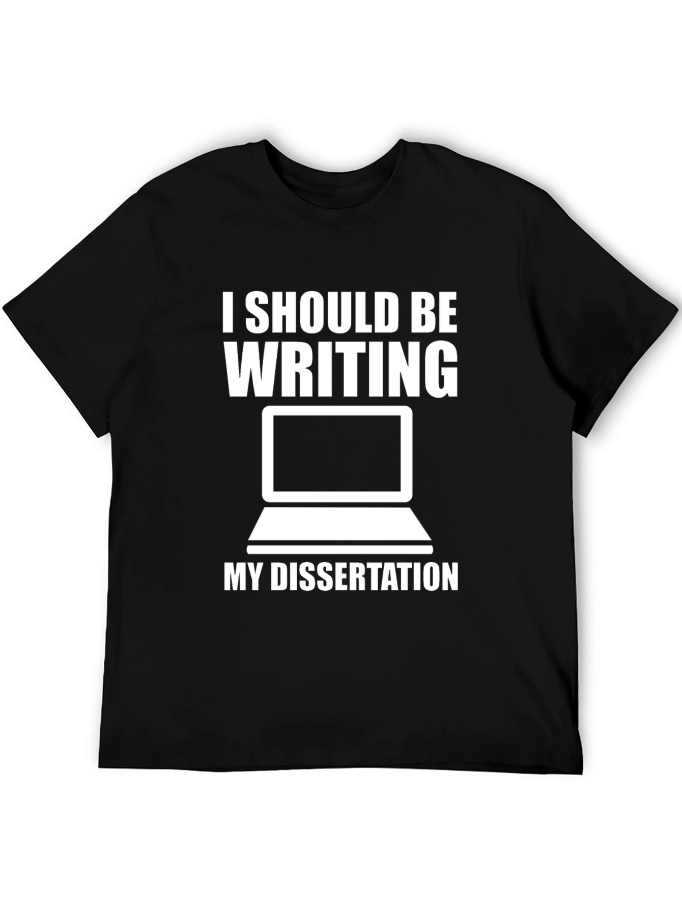 Black Dissertation T-Shirt - Funny PhD Student Tee view 5