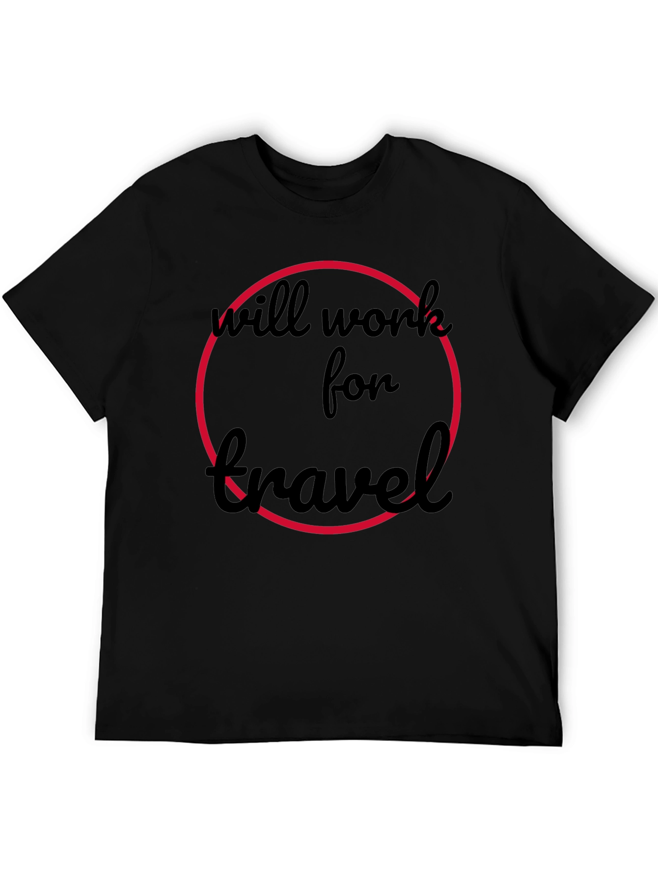 Black Will Work For Travel Black Tee view 5
