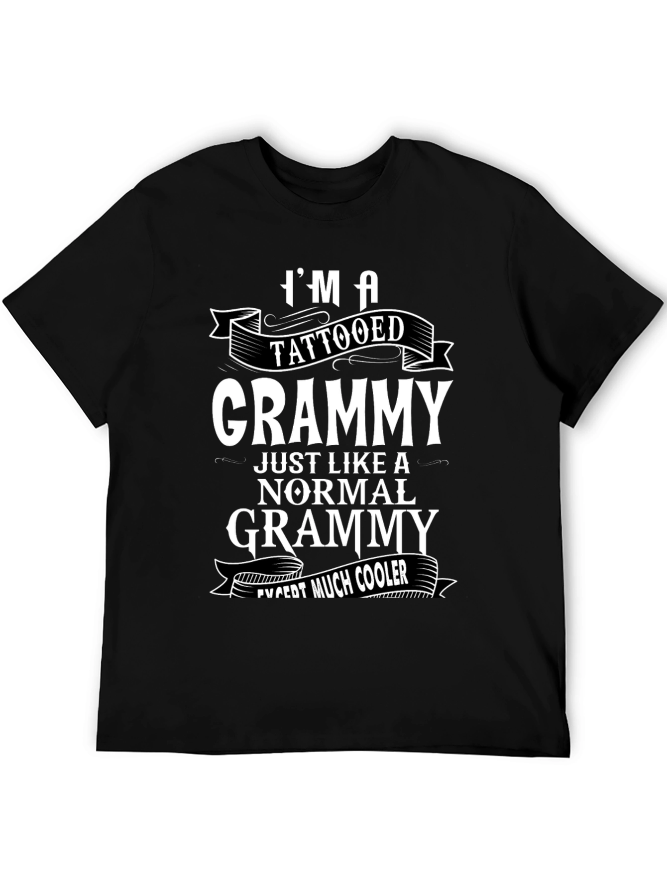 Black Tattooed Grammy Graphic T-Shirt - Cool Grandma Tee view 5