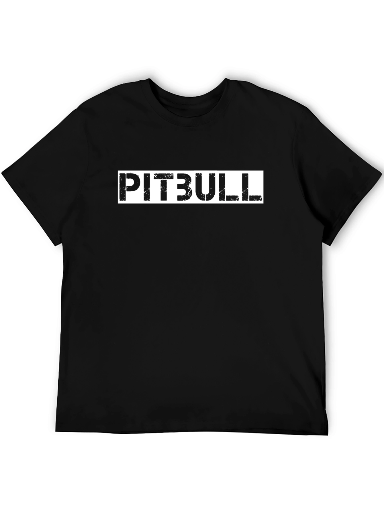 Black Pitbull Graphic Tee - Black Cotton T-Shirt view 5