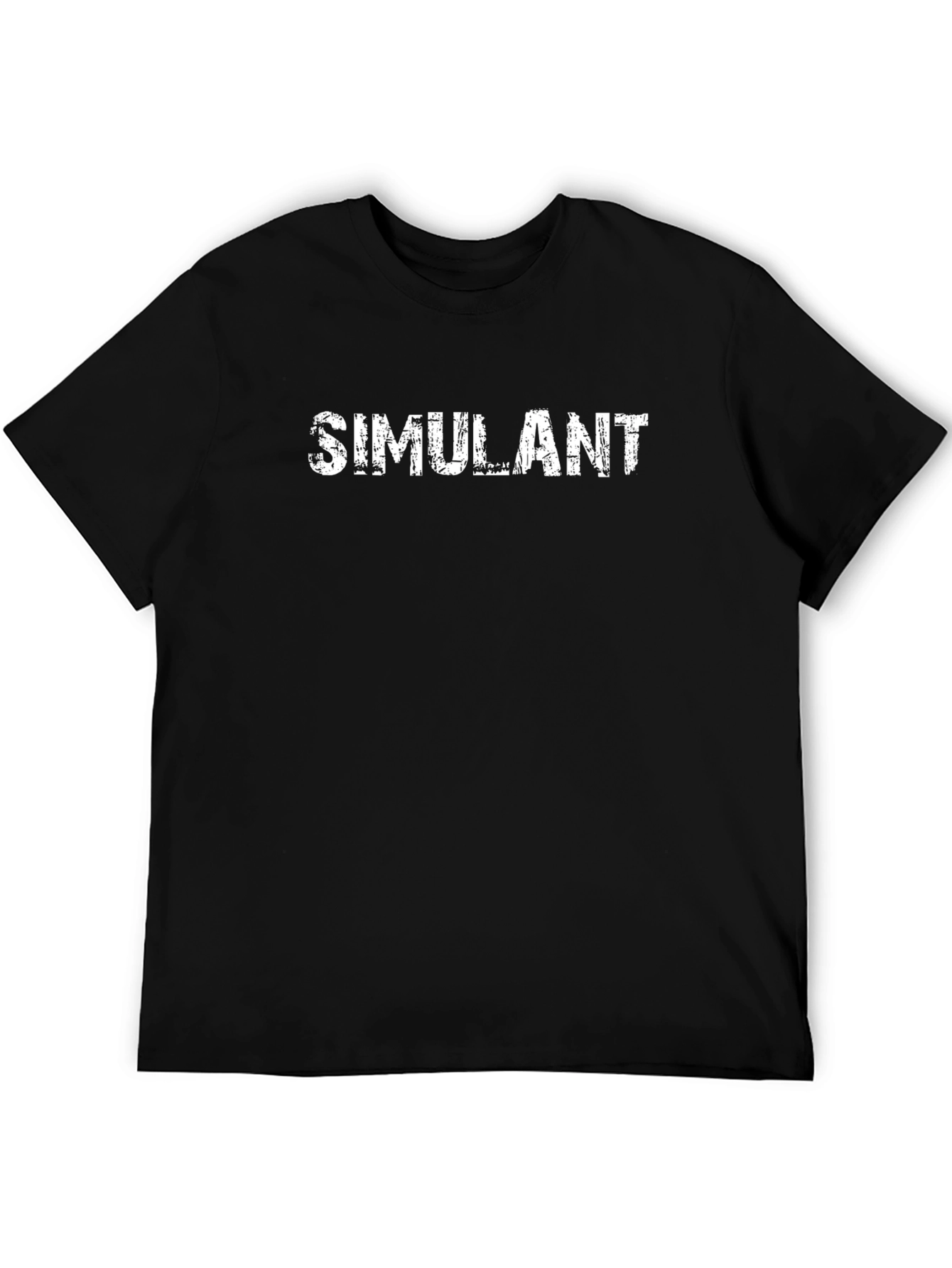 Black Simulant Graphic T-Shirt - Black Cotton Casual Wear view 5