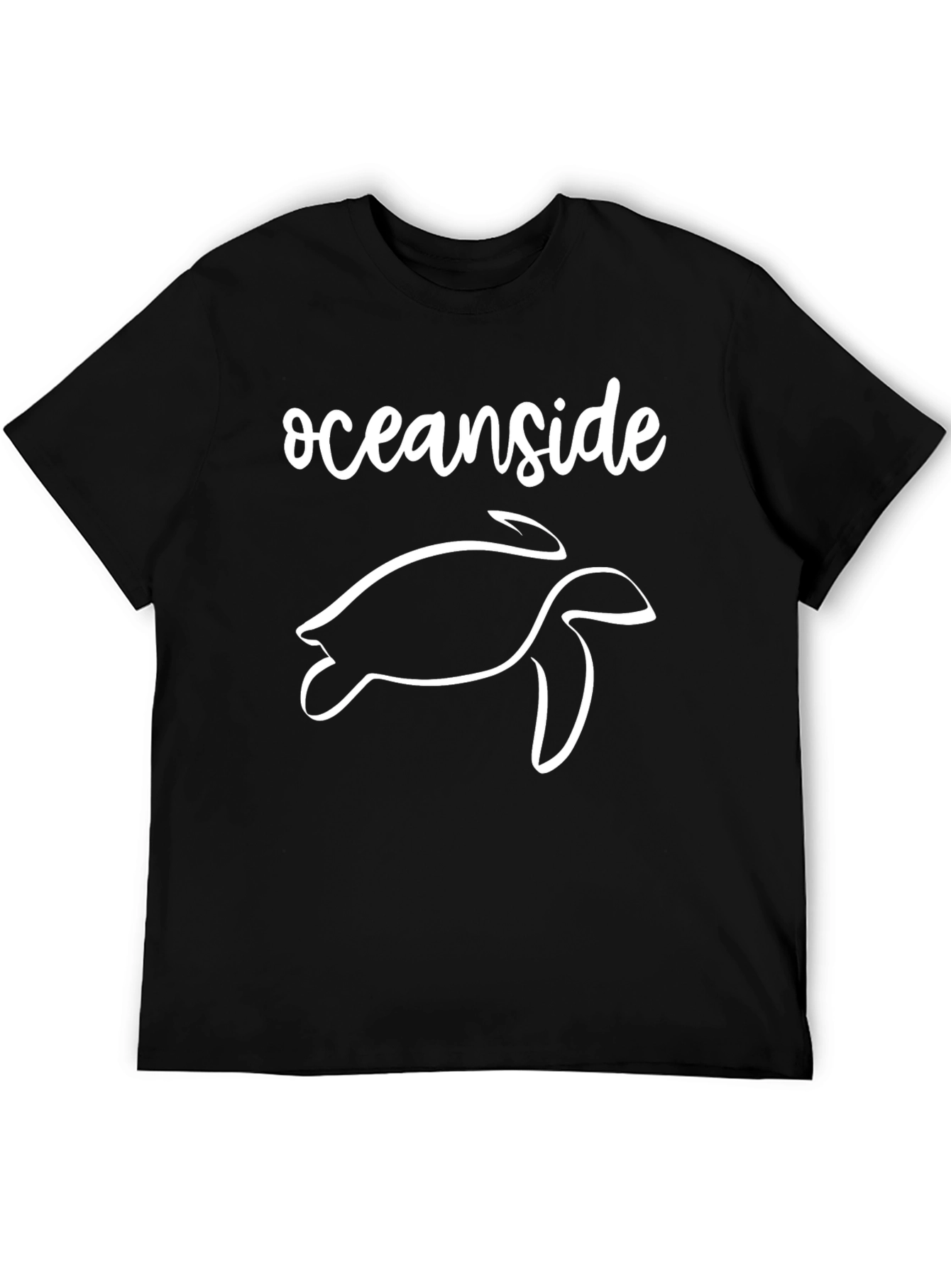 Black Oceanside Turtle Graphic Tee - Soft Cotton Blend view 5