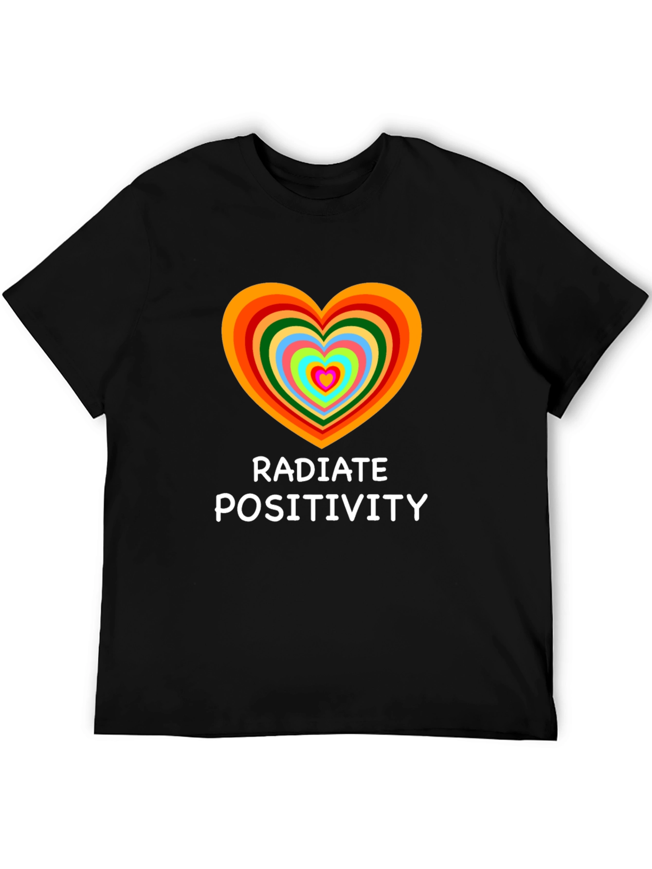 Radiate Positivity Heart Graphic T-Shirt - 5