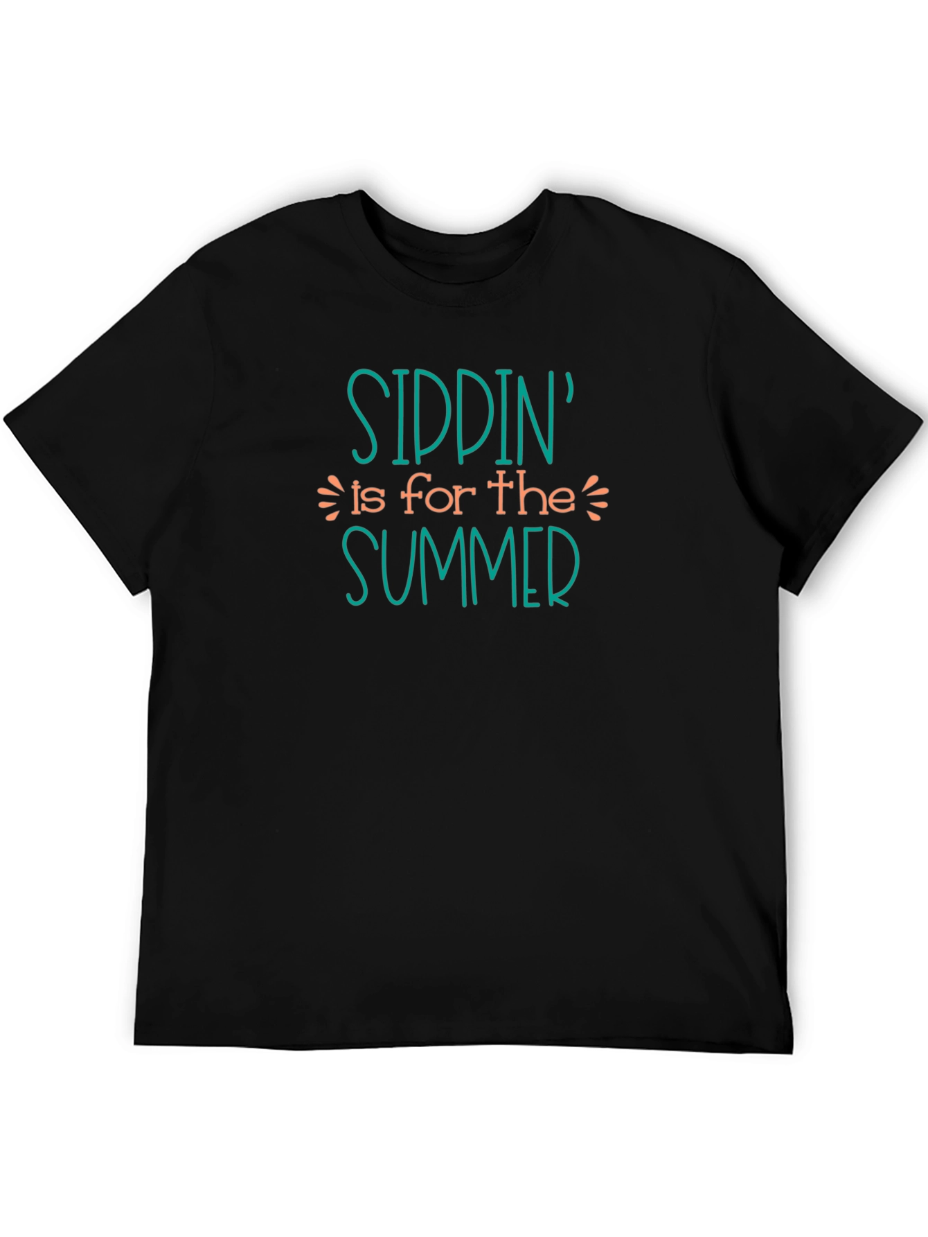 Black Siddin' is for the Summer Black T-Shirt view 5