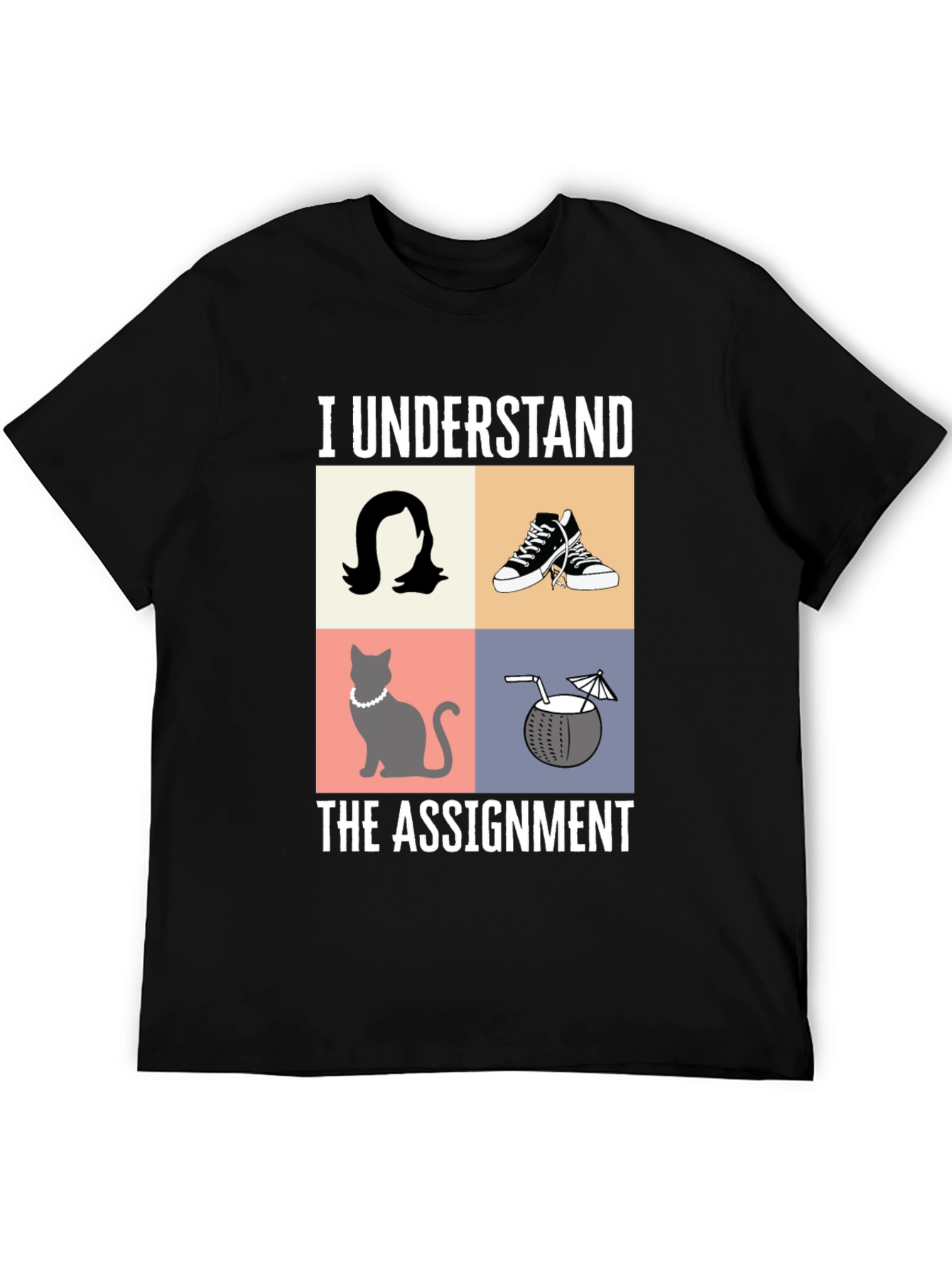 Black I Understand the Assignment Graphic T-Shirt view 5