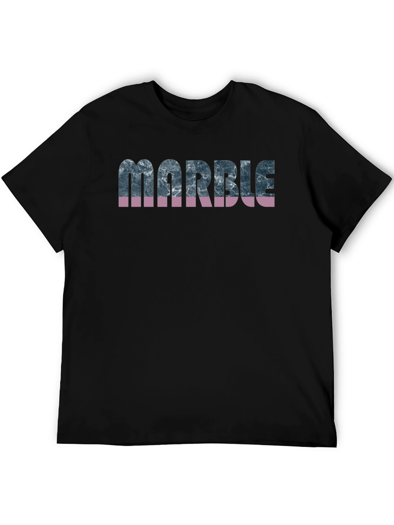 Black Marble Graphic Print Black T-Shirt view 5