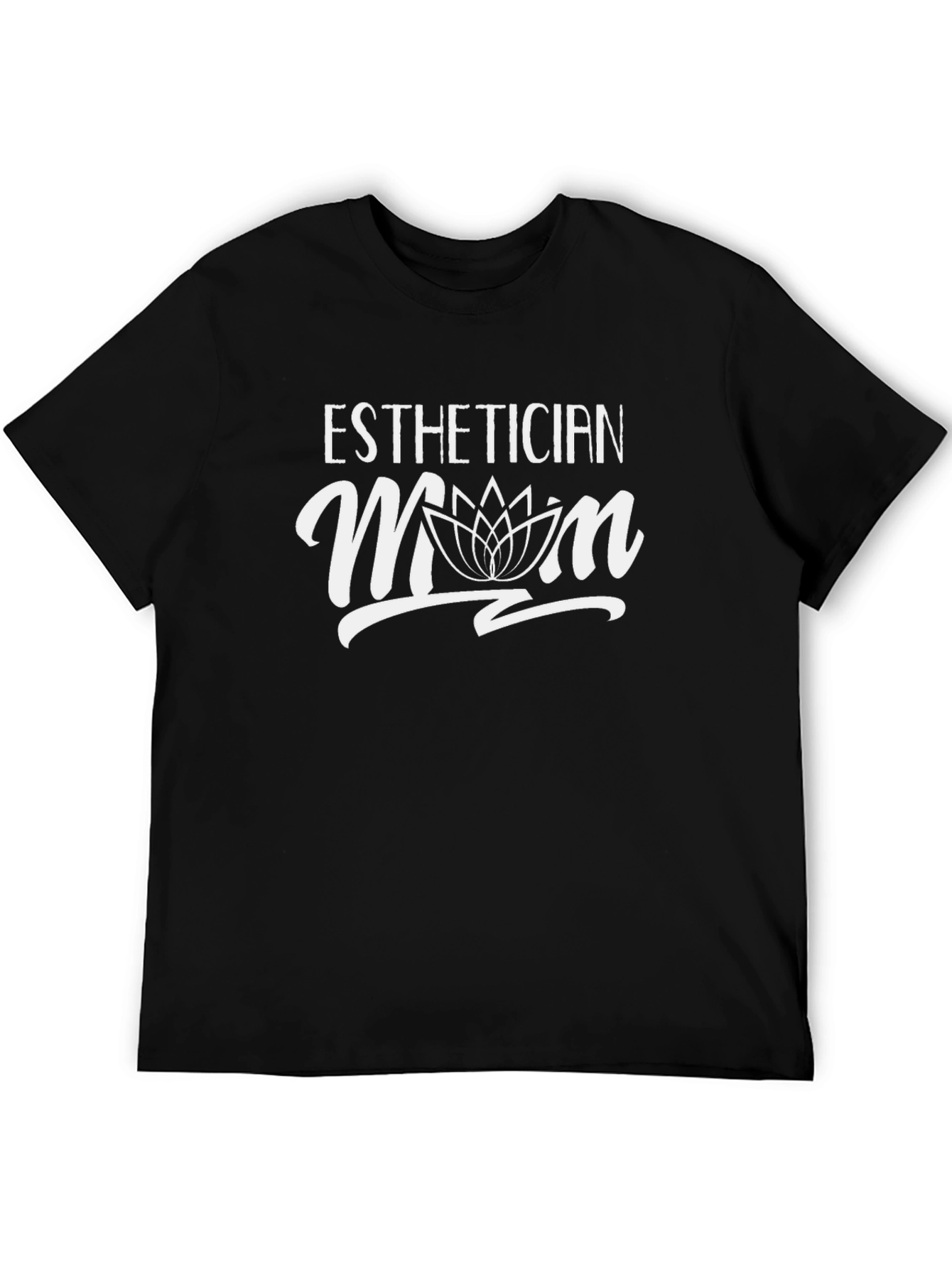 Black Esthetician Mom Black T-Shirt view 5