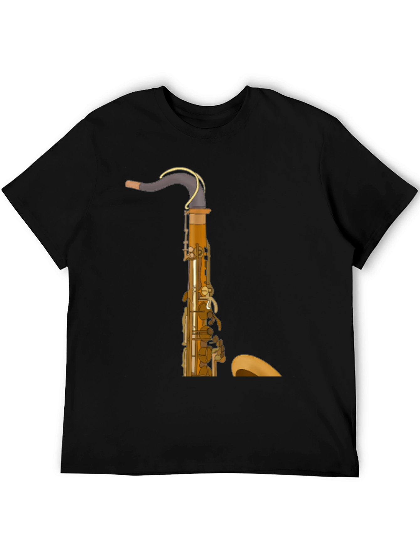 Black Saxophone Graphic T-Shirt - Musician Style view 5