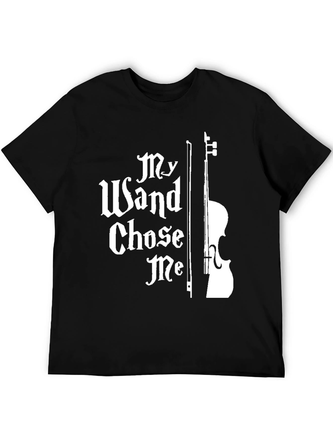 Black My Wand Chose Me Music T-Shirt view 5