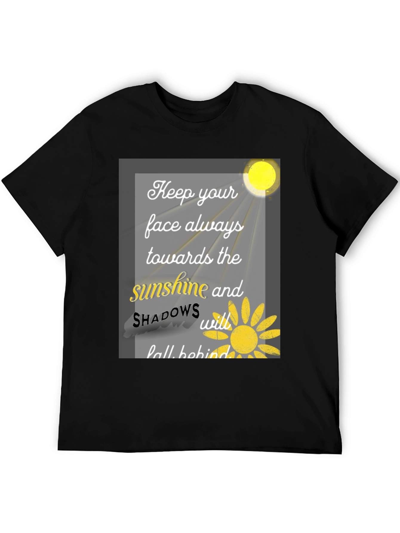 Black Sunshine & Shadows Graphic Tee view 5