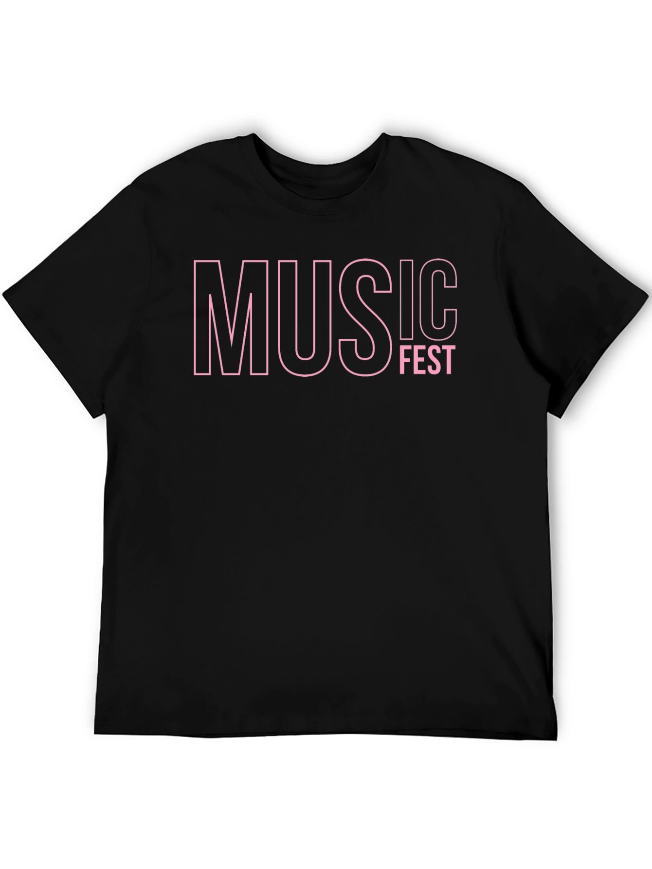 Black Music Fest T-Shirt - Stylish Black Tee view 5