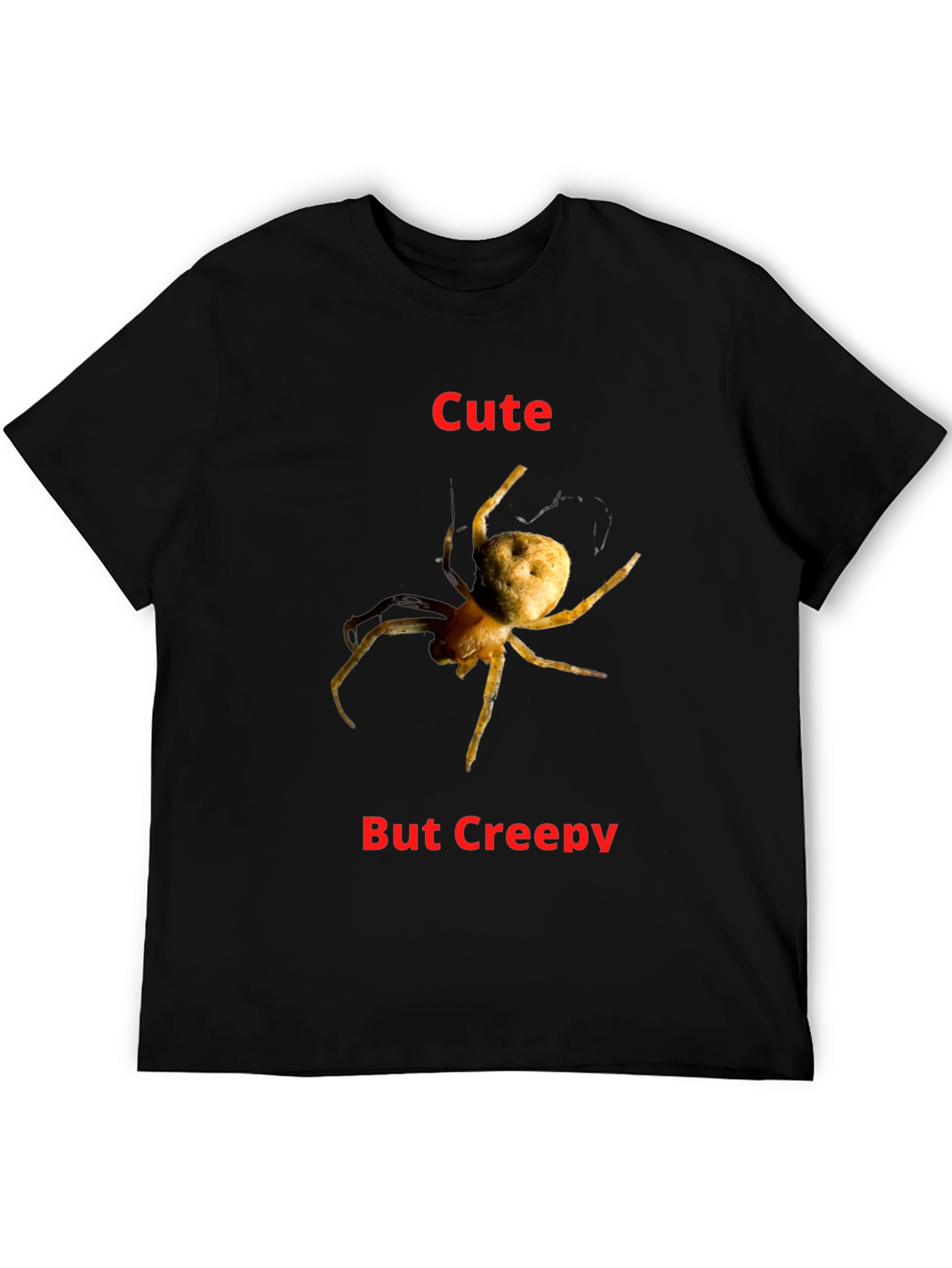 Black Cute But Creepy Spider Graphic T-Shirt view 5