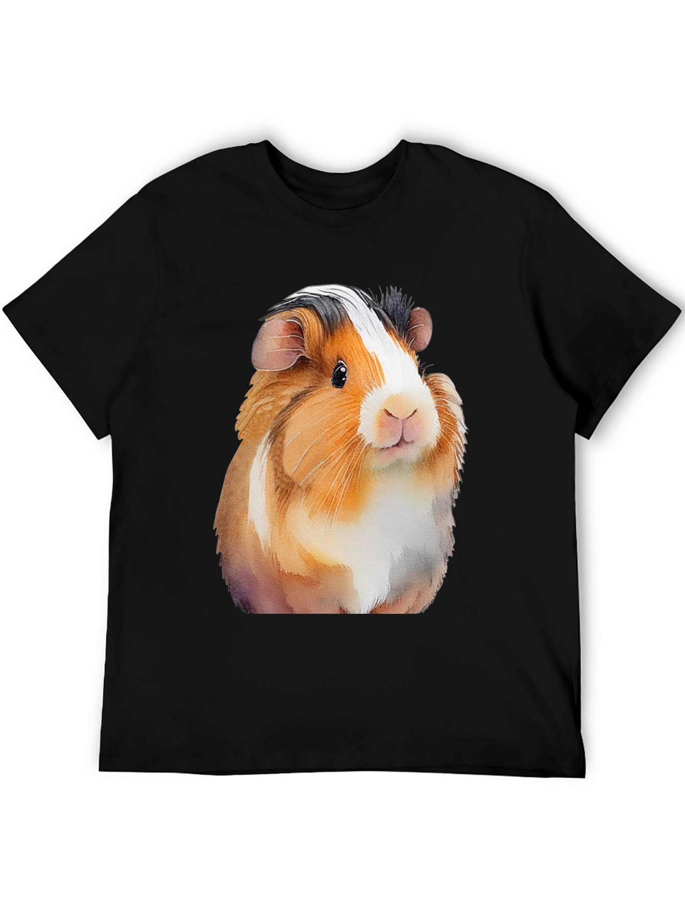 Black Guinea Pig Graphic T-Shirt - Men's Black Tee view 5