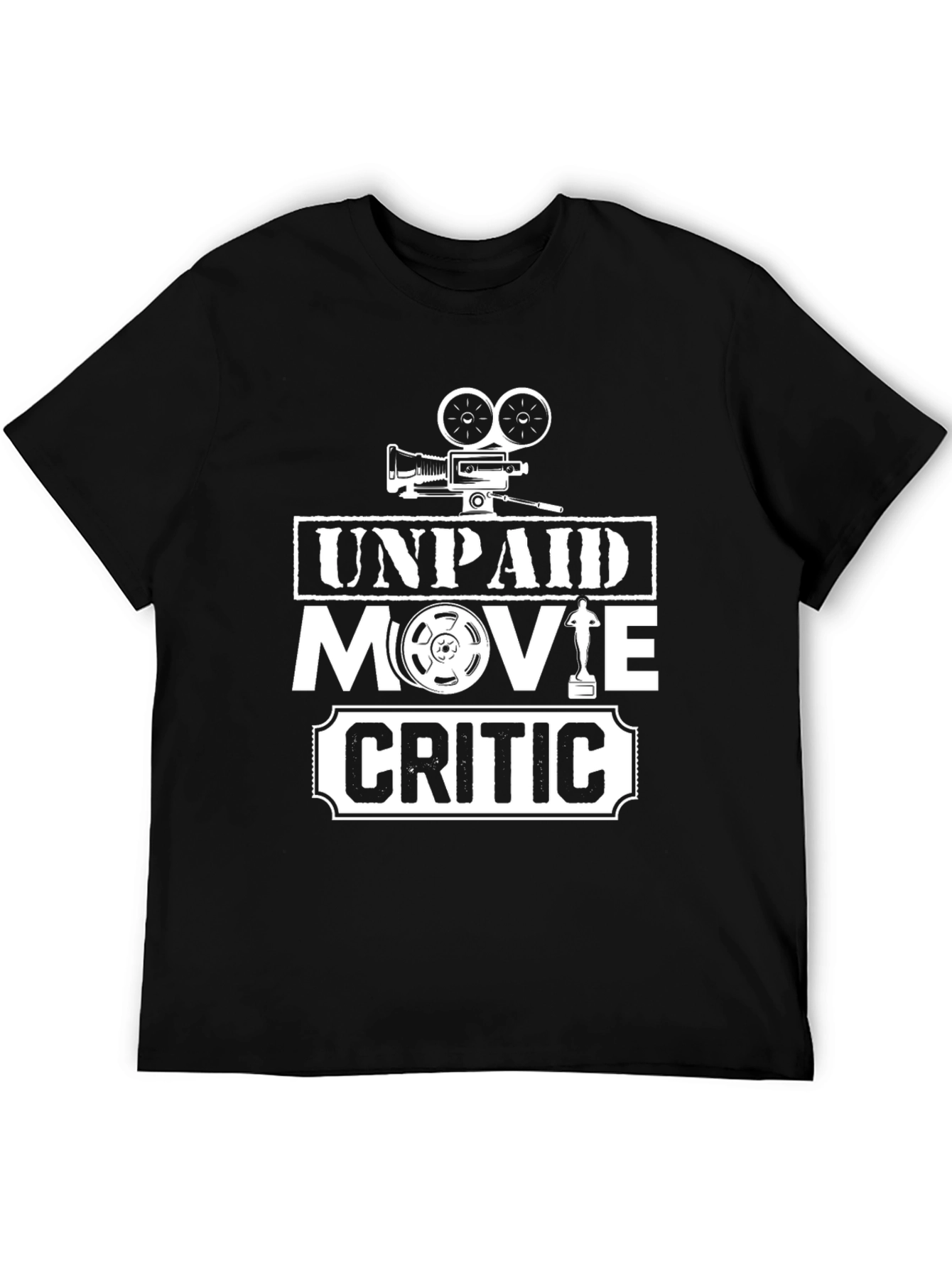 Unpaid Movie Critic Black T-Shirt - 5