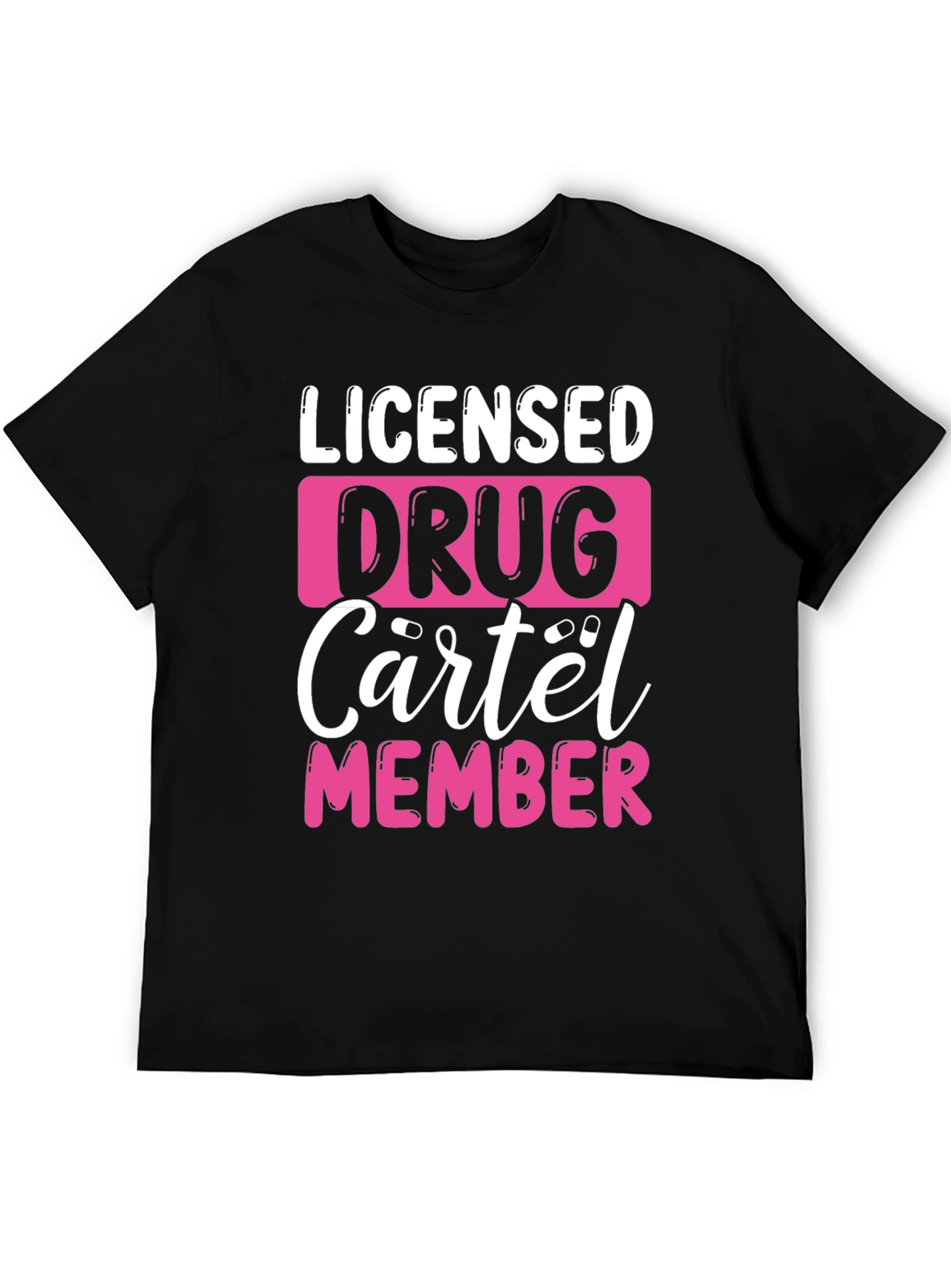 Black Licensed Drug Cartel Member T-Shirt view 5