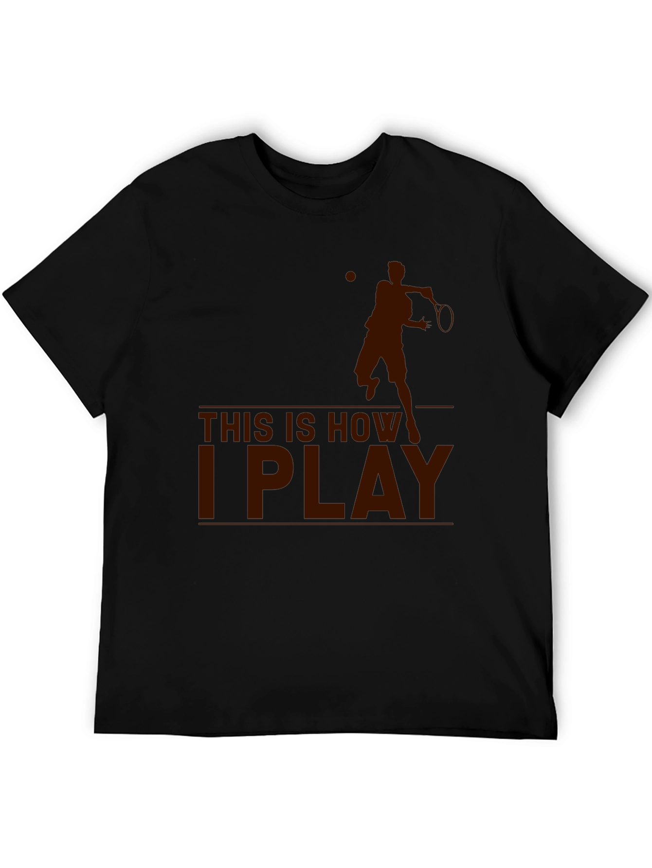 Black Tennis Player Graphic T-Shirt - "This Is How I Play" view 5