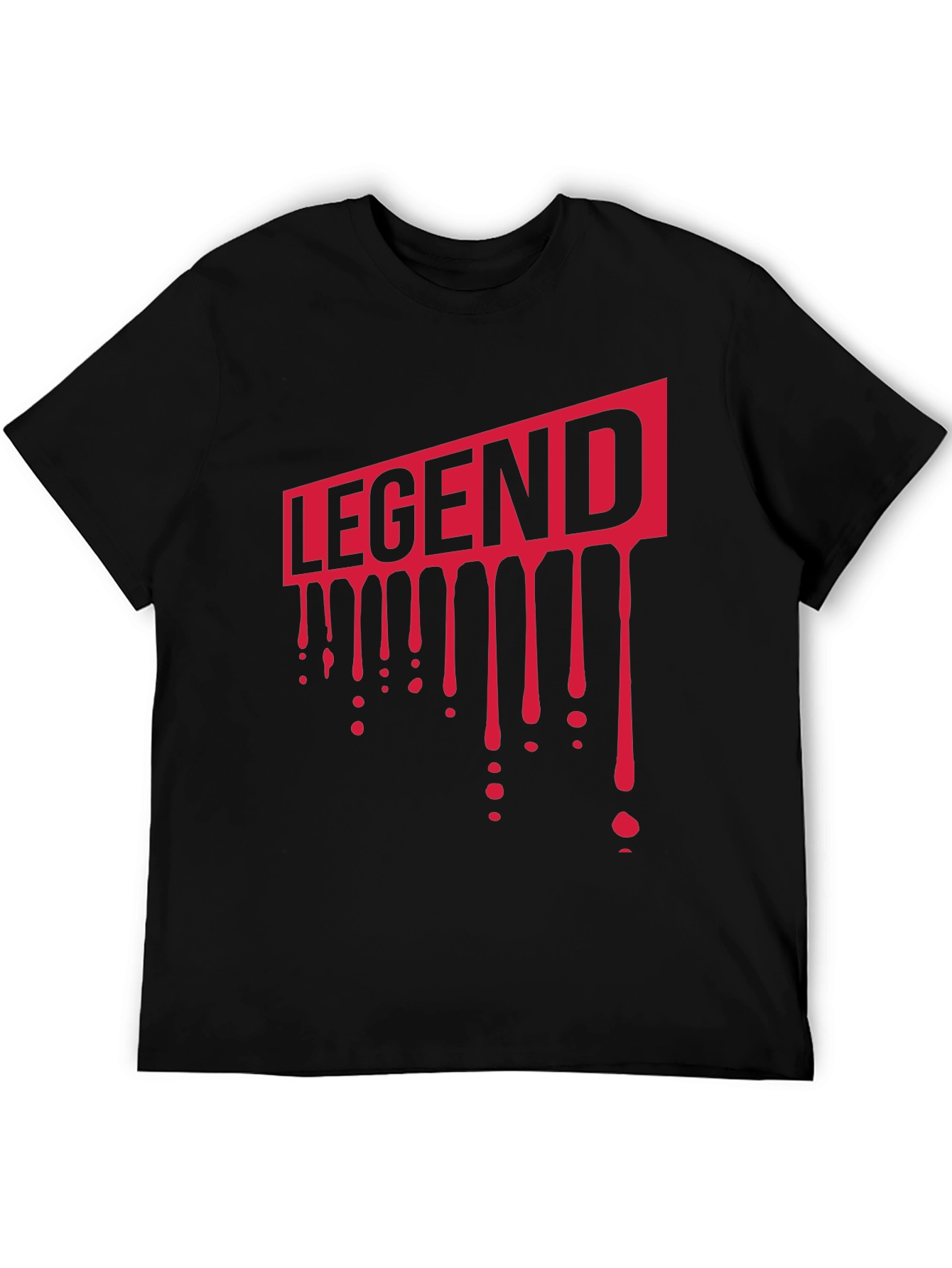 Black Legend Drip Graphic Tee - Black Casual Shirt view 5