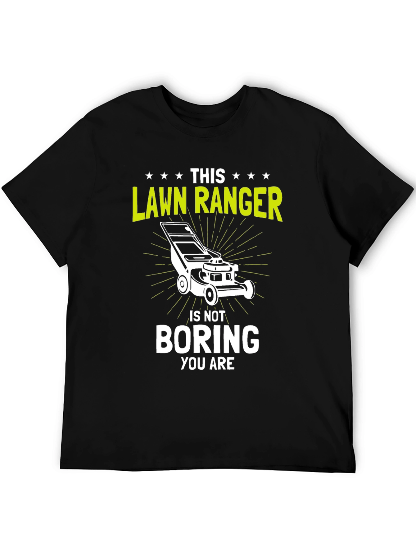 Black Lawn Ranger T-Shirt - Funny Landscaping Tee view 5