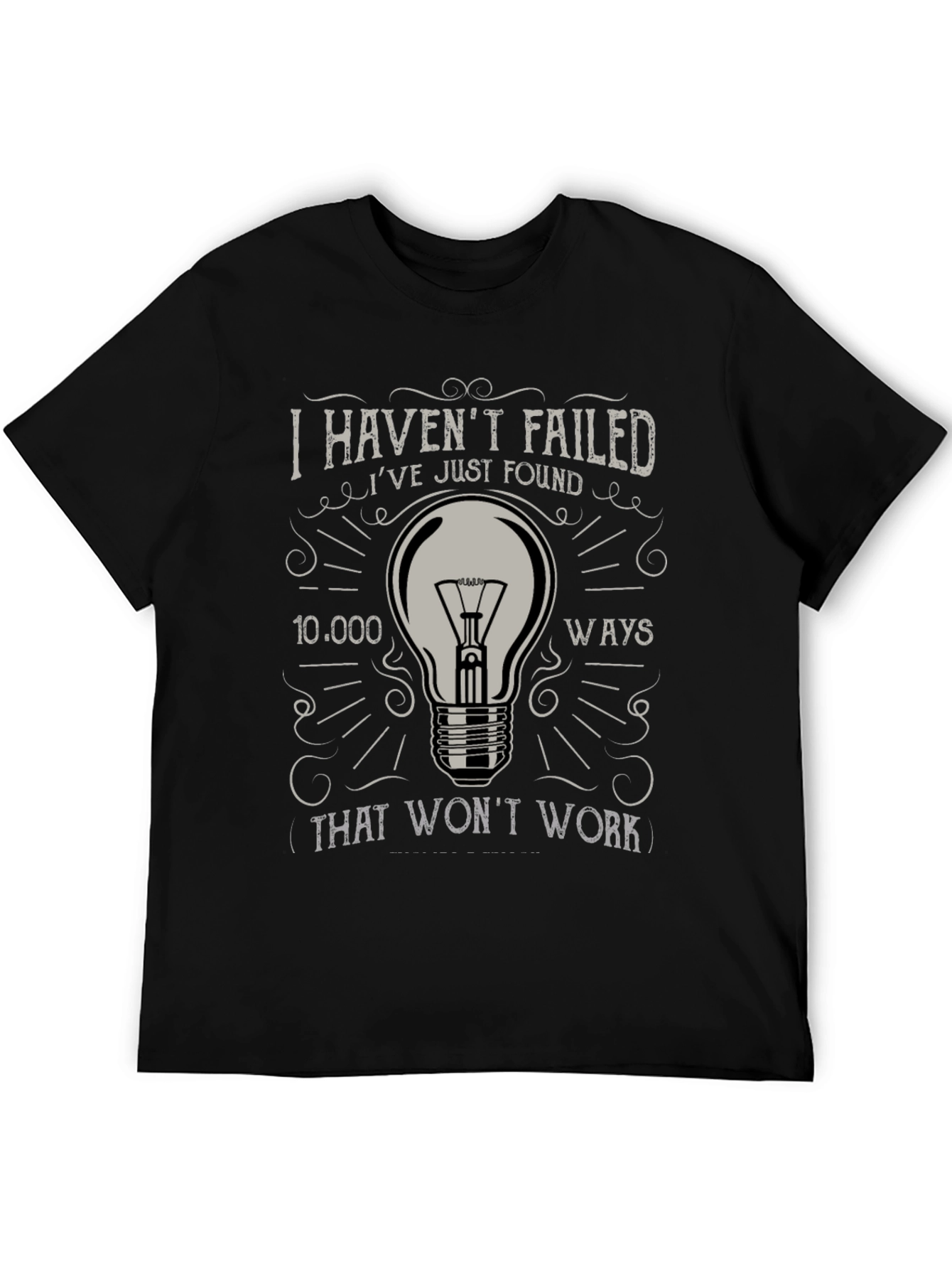 Black Men's "I Haven't Failed" Graphic Tee view 5