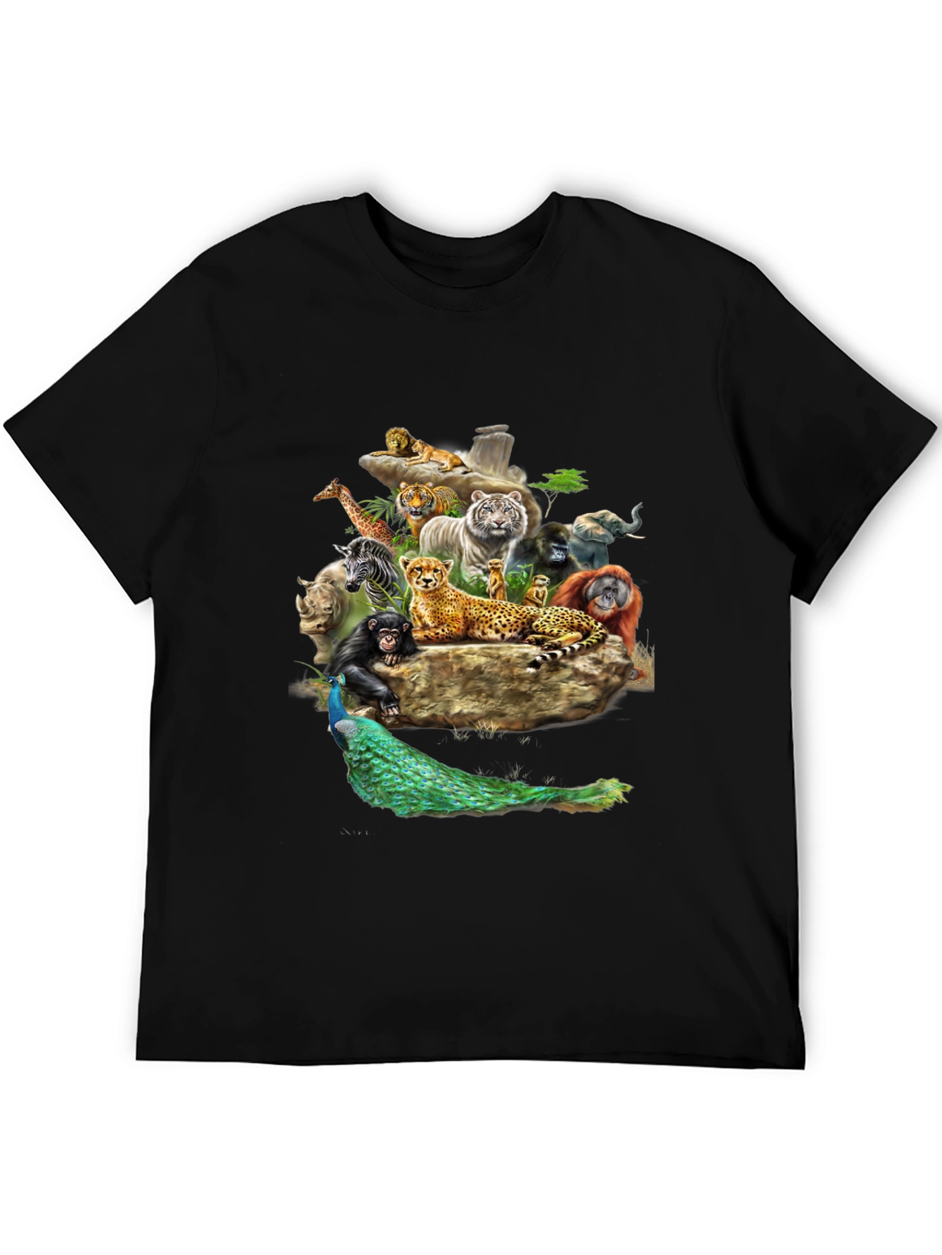 Black Wildlife Kingdom Graphic Tee - Black T-Shirt view 5