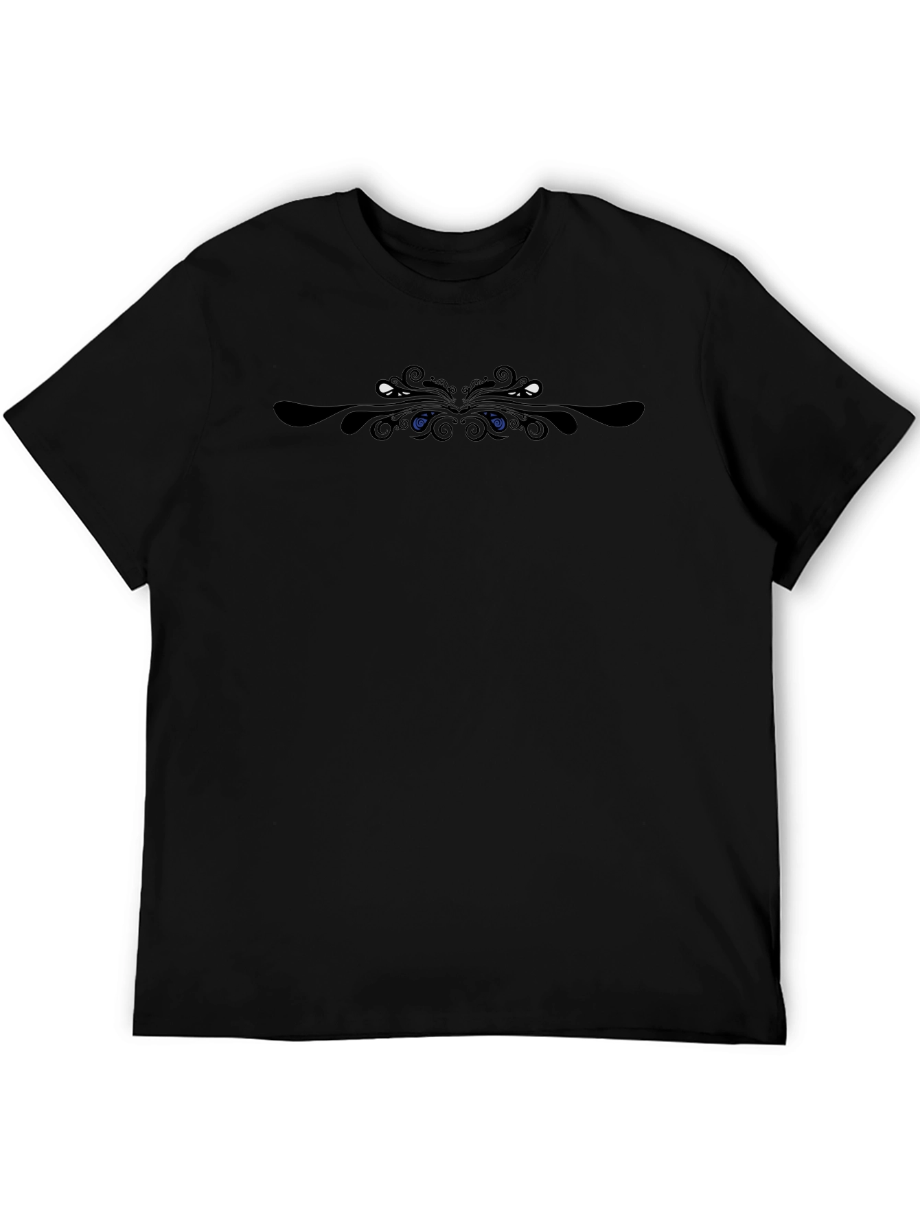 Modern Ornate Design Black T-Shirt - 5