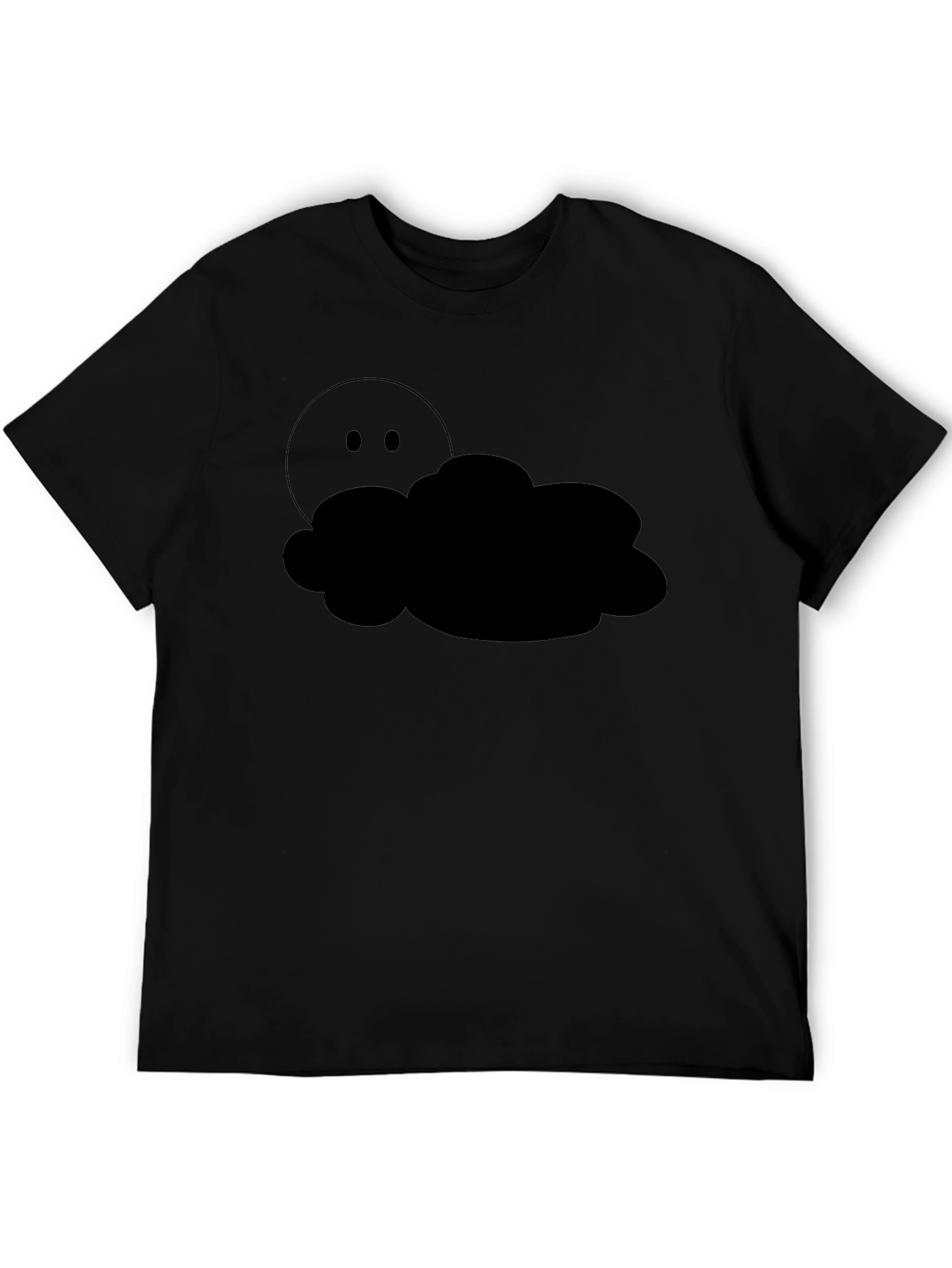 Black Cloudy Hideaway Graphic Tee - Black Cotton Comfort view 5