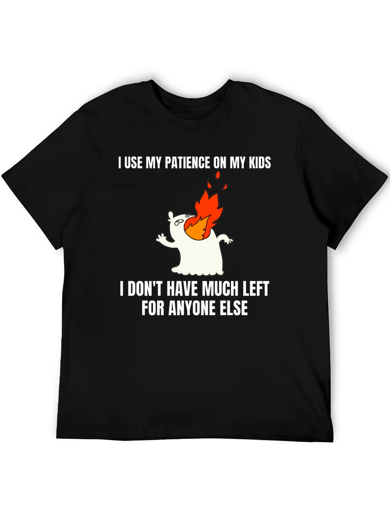 Black Funny Mom/Dad T-Shirt - My Patience on My Kids view 5