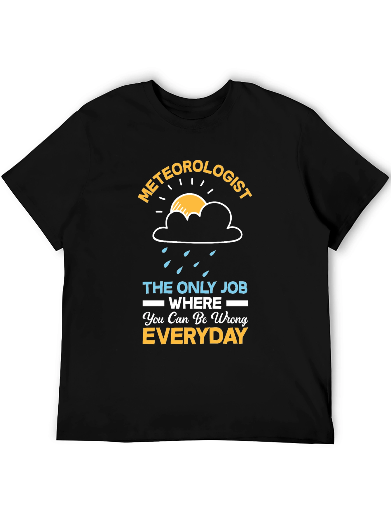 Black Meteorologist Funny Weather T-Shirt view 5