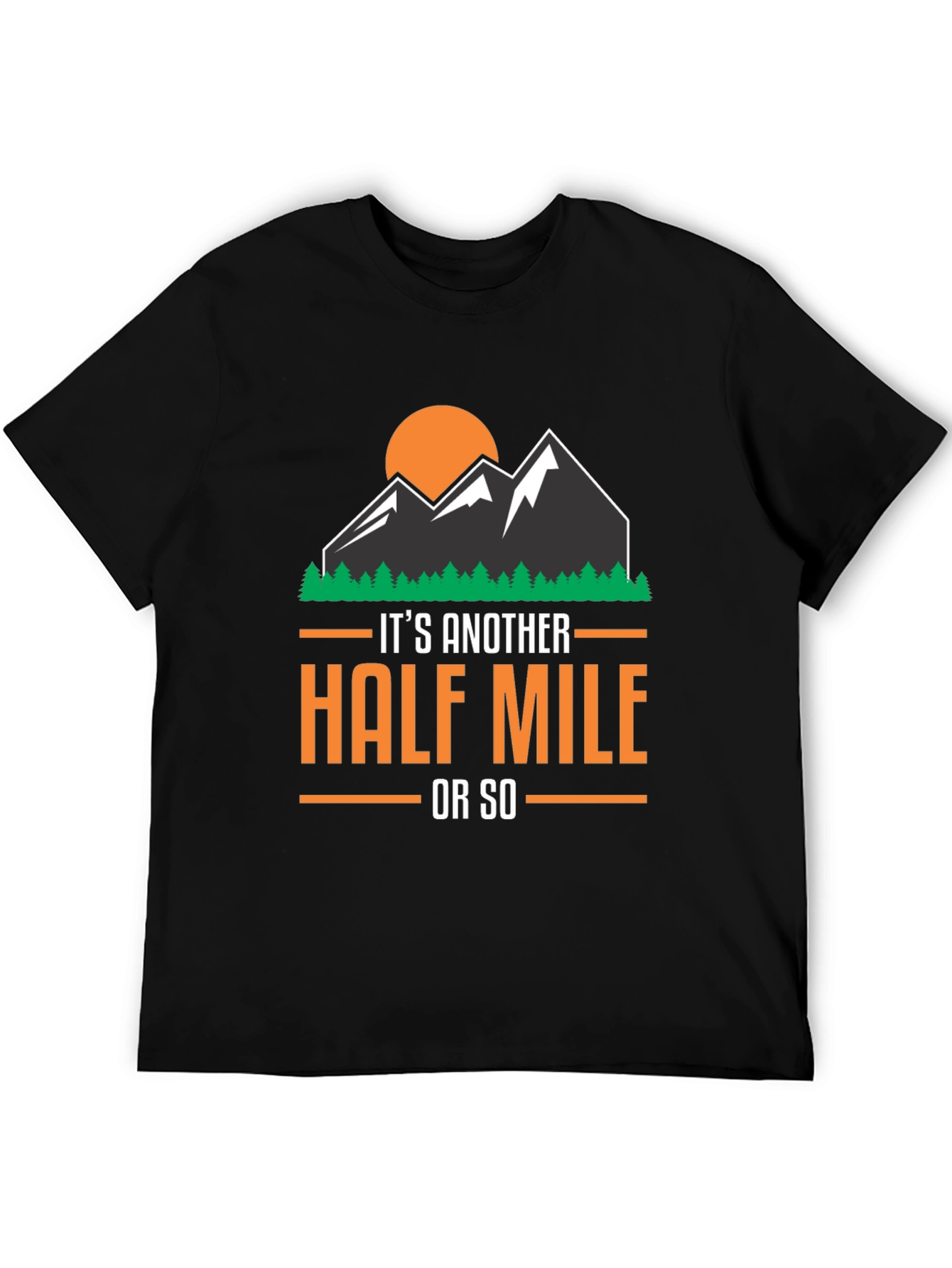 Black Hiking T-Shirt: Another Half Mile view 5
