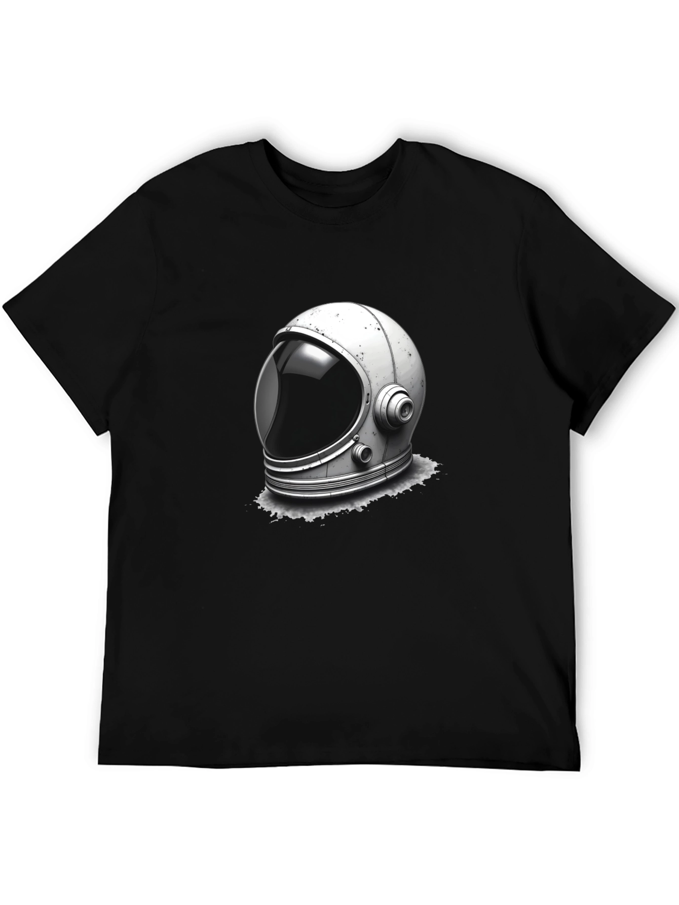 Black Astronaut Helmet Graphic Tee - Space Exploration T-Shirt view 5