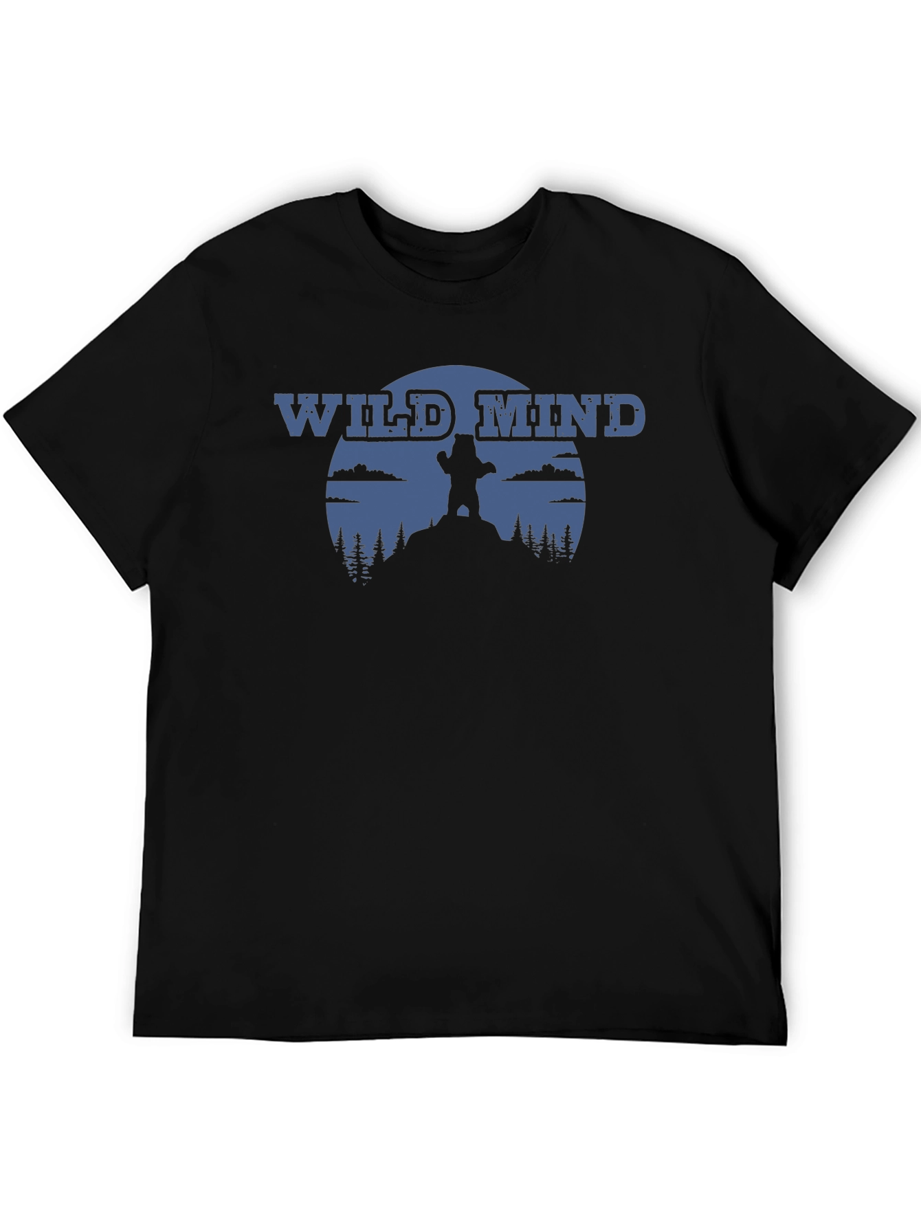 Black Wild Mind Bear Graphic Tee - Nature Inspired Apparel view 5
