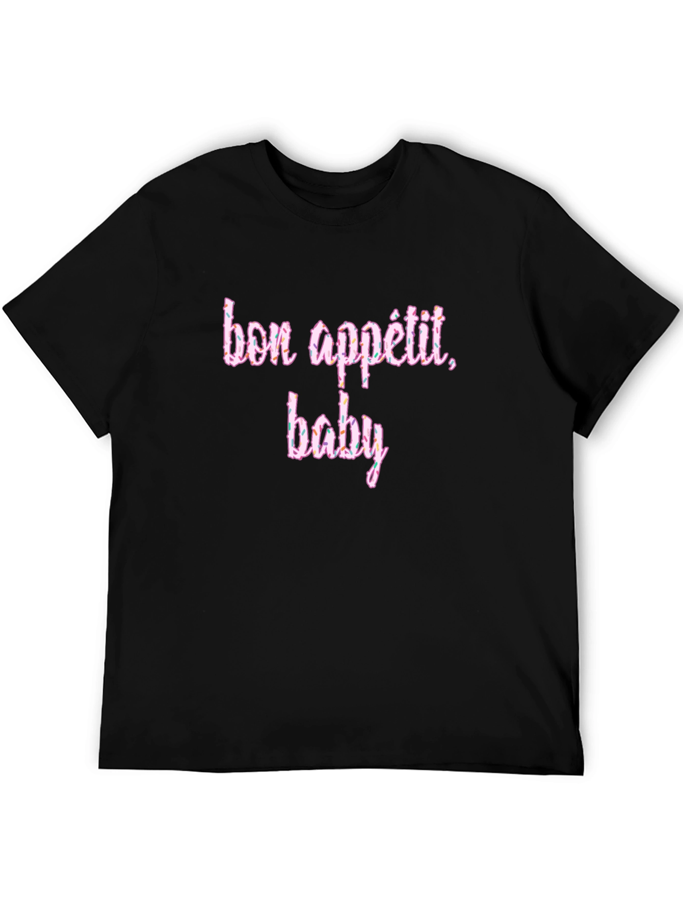 Black Bon Appétit Baby Black T-Shirt view 5