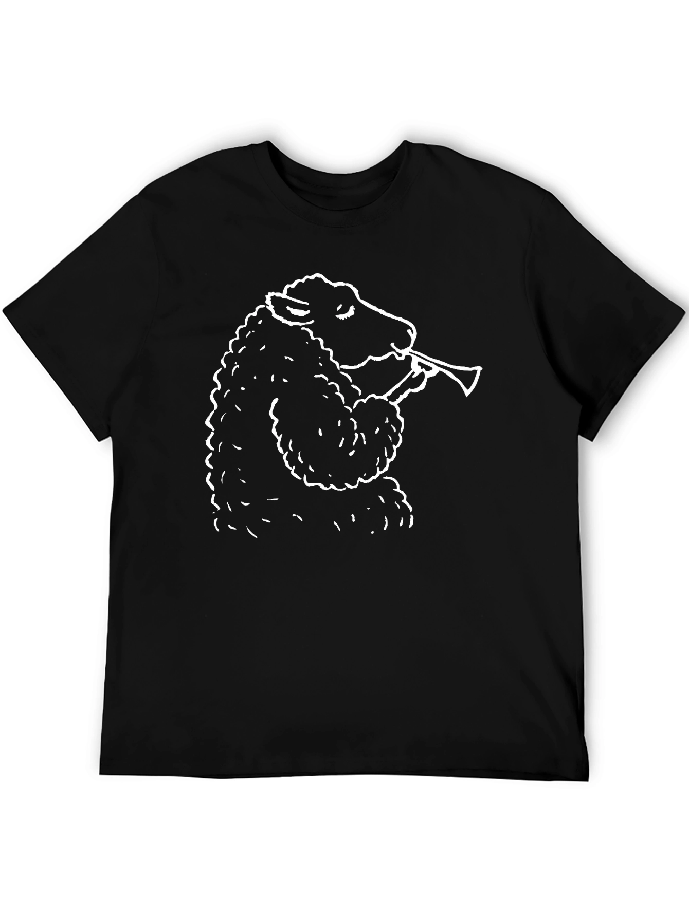 Black Sheep Trumpet Graphic Tee - Black Cotton Comfort view 5