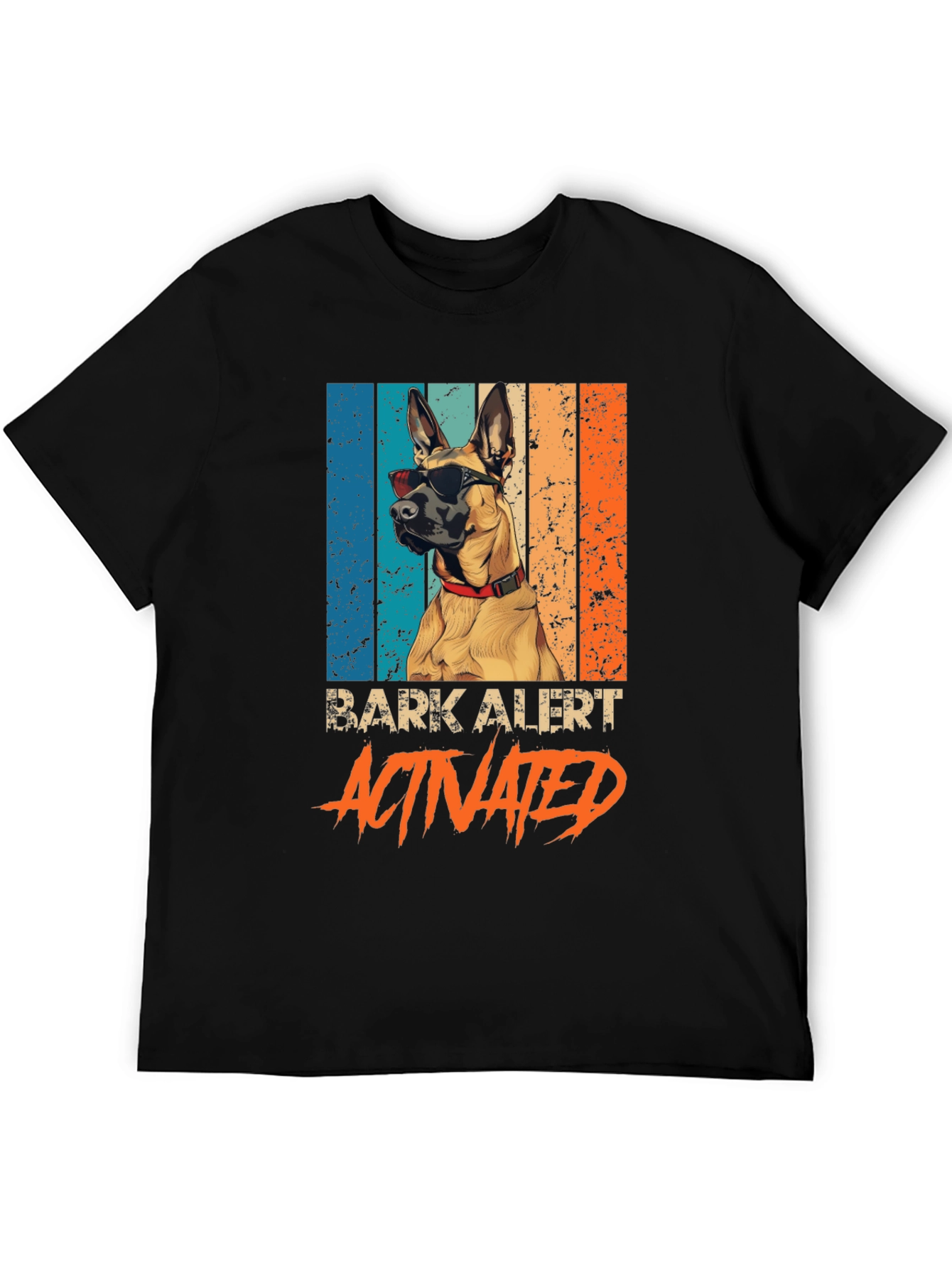 Black Cool Dog T-Shirt - Bark Alert Activated! view 5
