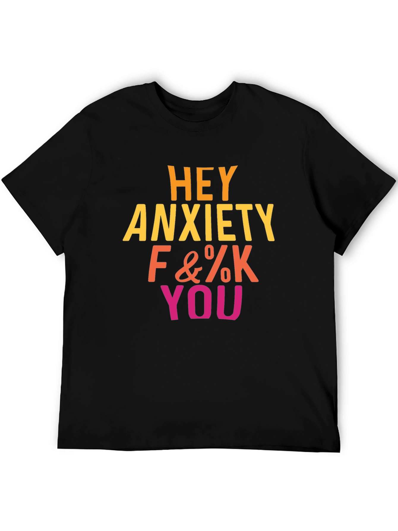 Black Hey Anxiety T-Shirt view 5
